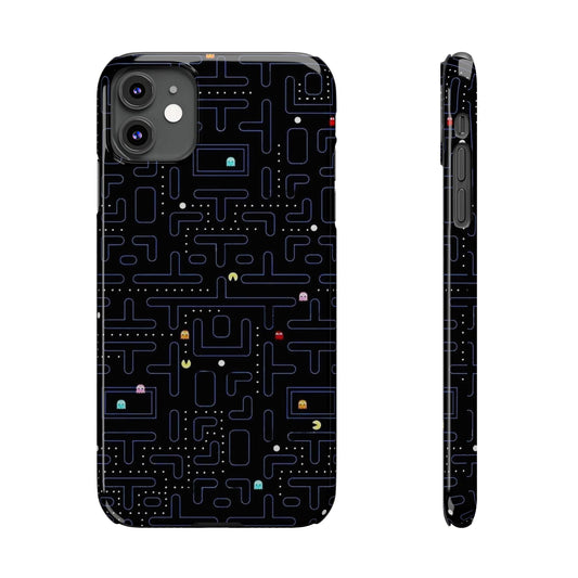 iPhone Slim Case, Pac Man Arcade Game Board Design, Glossy Finish