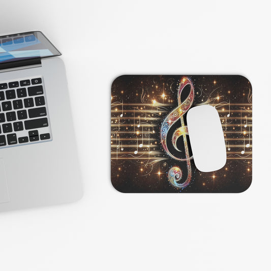 Mouse Pad (Rectangle), Glimmering Musical Note