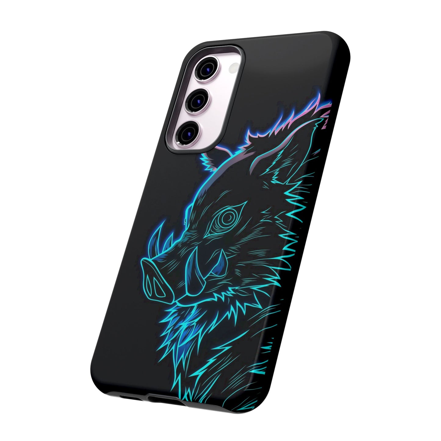 Tough Cases For iPhone, Galaxy, Anime Hashibira Beast Slayer Neon Design