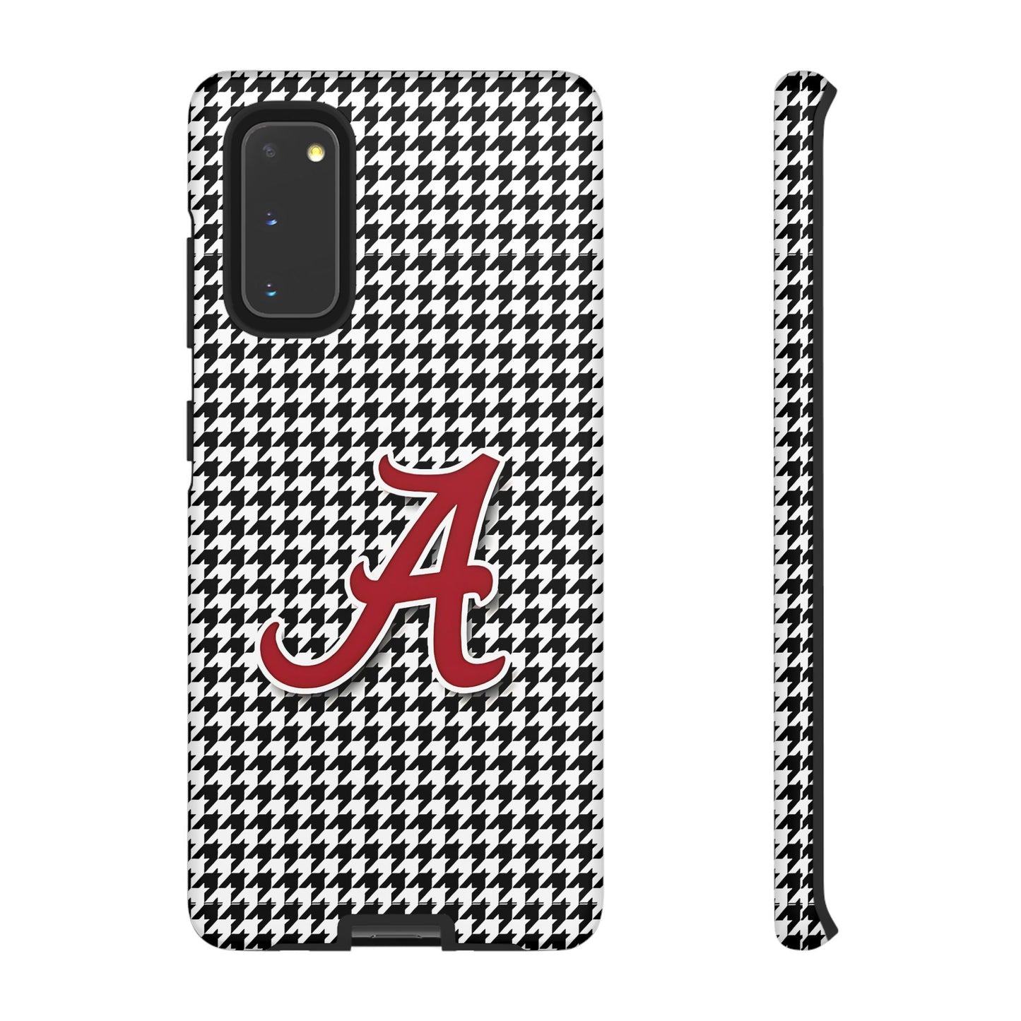 Alabama Houndstooth Phone Case, Tough Cases, College RTR Fan Gear, Initial A