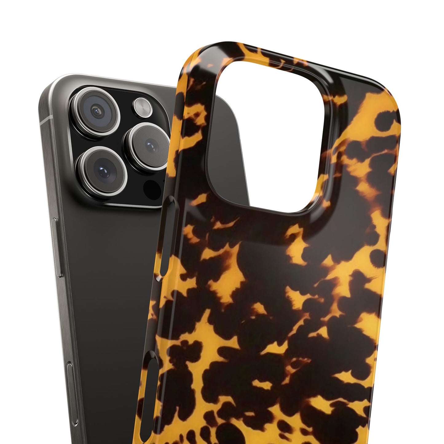 Two Tone Tortoiseshell iPhone Ultra Slim Cases, Glossy Finish