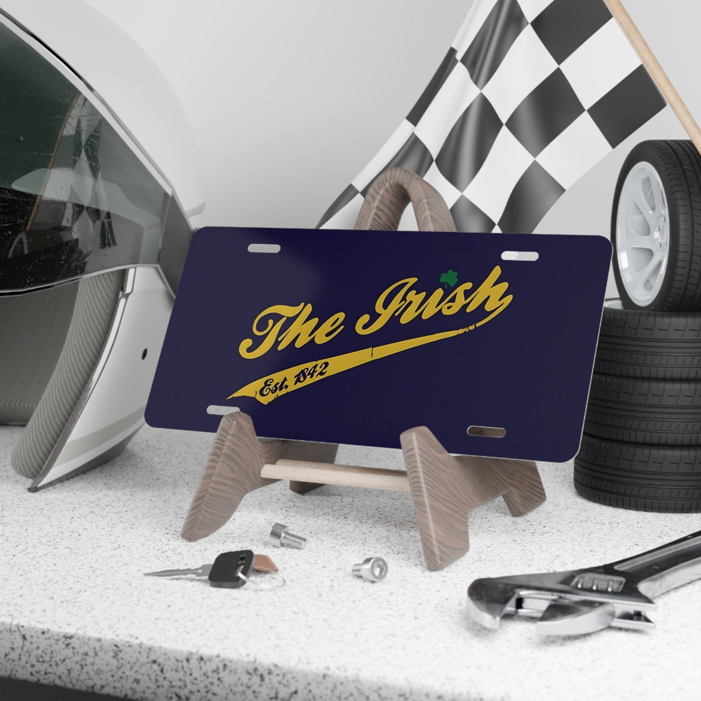 The Irish Blue Front Vanity License Plate