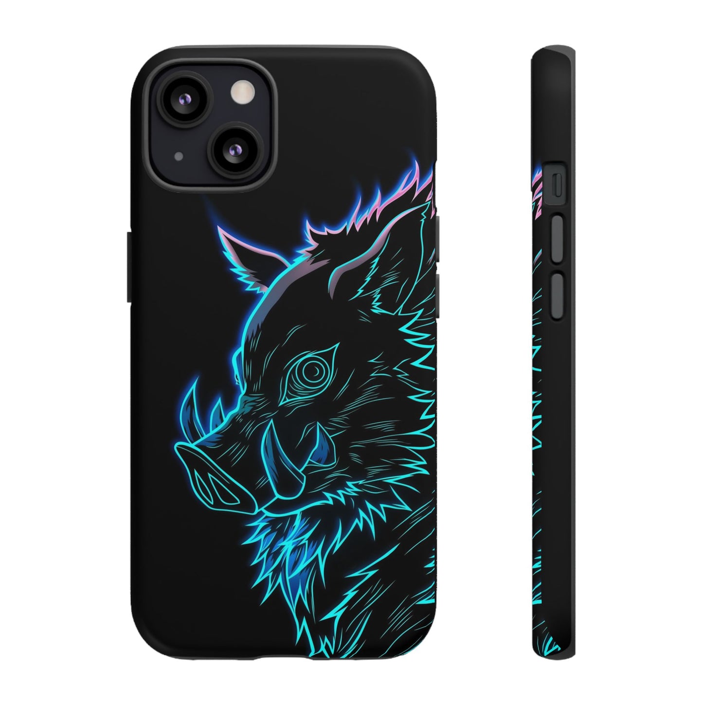 Tough Cases For iPhone, Galaxy, Anime Hashibira Beast Slayer Neon Design