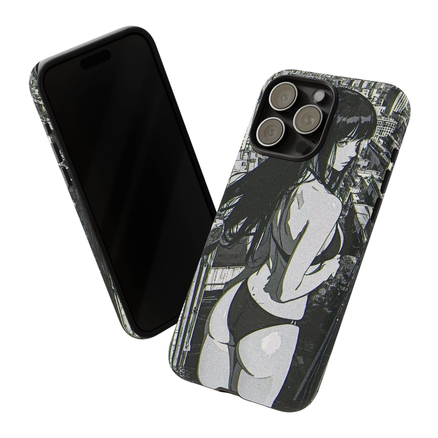 Tough Phone Case, Anime Manga Girl Bikini Design, iPhone, Galaxy, Google Pixel, Hentai Ecchi Art