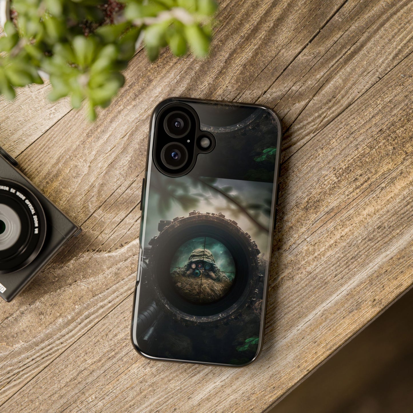 Sniper Scope Soldier Phone Case | Dual Layer Tough Cover  For iPhone