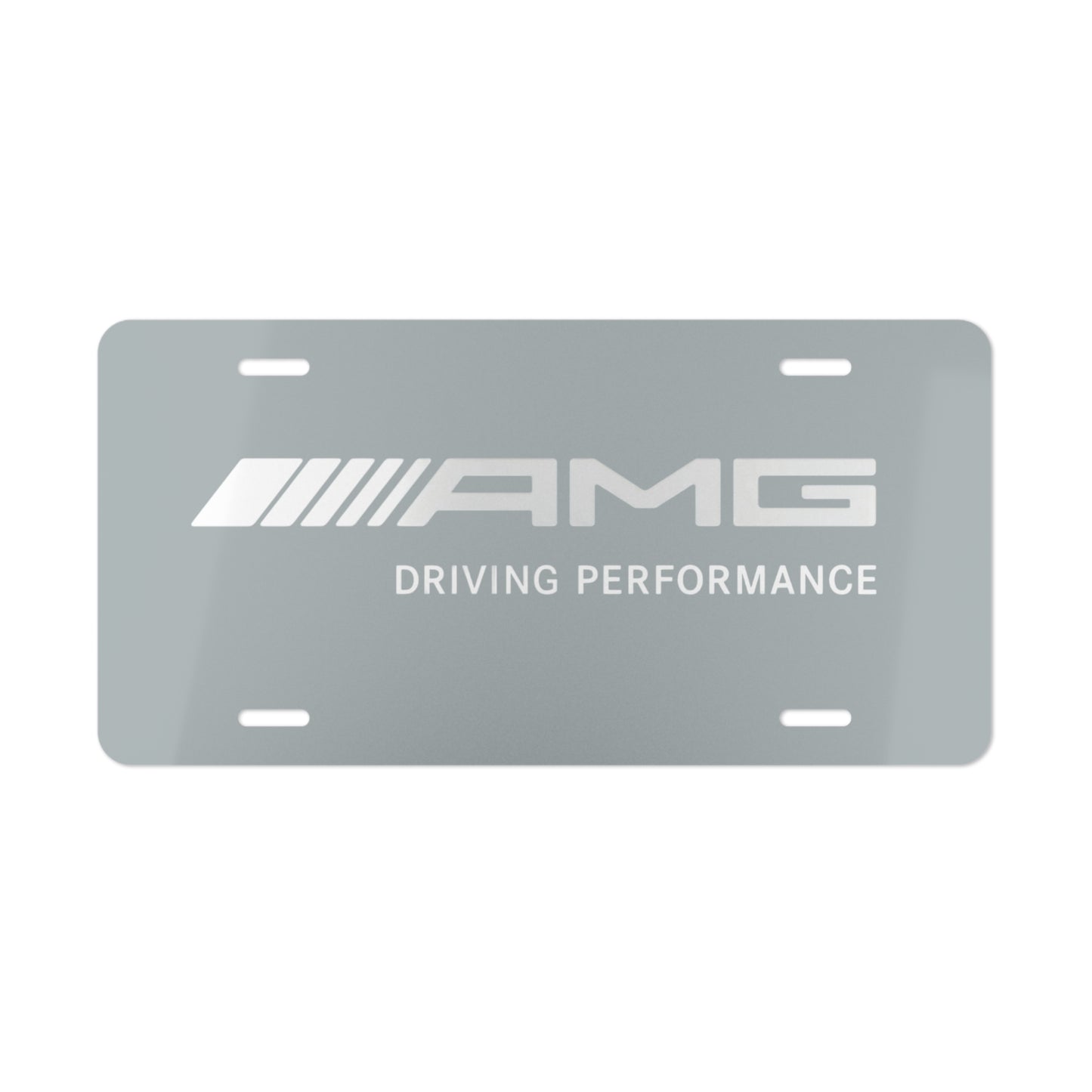 Vanity Plate, AMG Driving Performance Light Gray Front License Plate, Mercedes Custom Decal