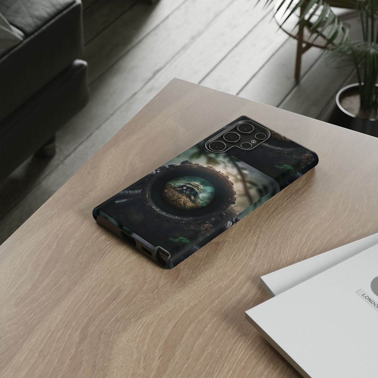 Sniper Scope Soldier Phone Case | Dual Layer Tough Cover  For iPhone