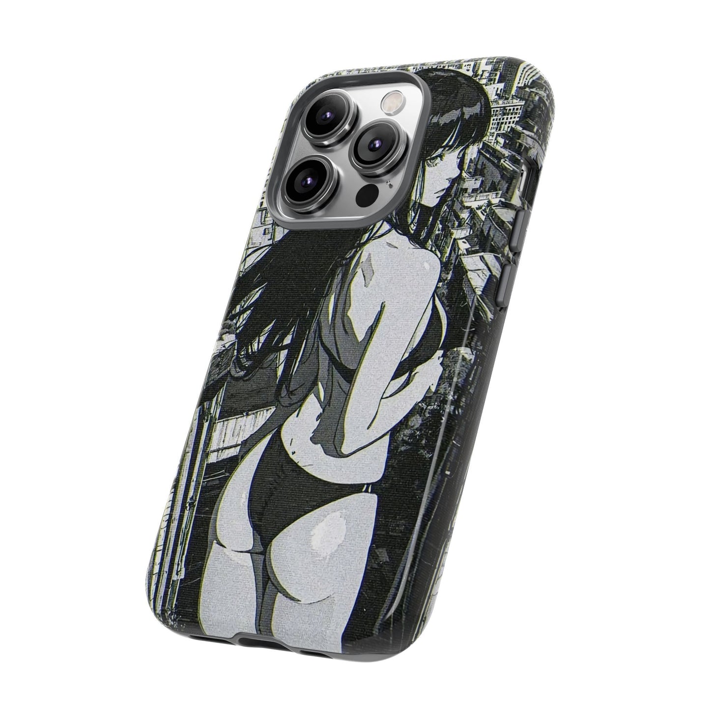 Tough Phone Case, Anime Manga Girl Bikini Design, iPhone, Galaxy, Google Pixel, Hentai Ecchi Art