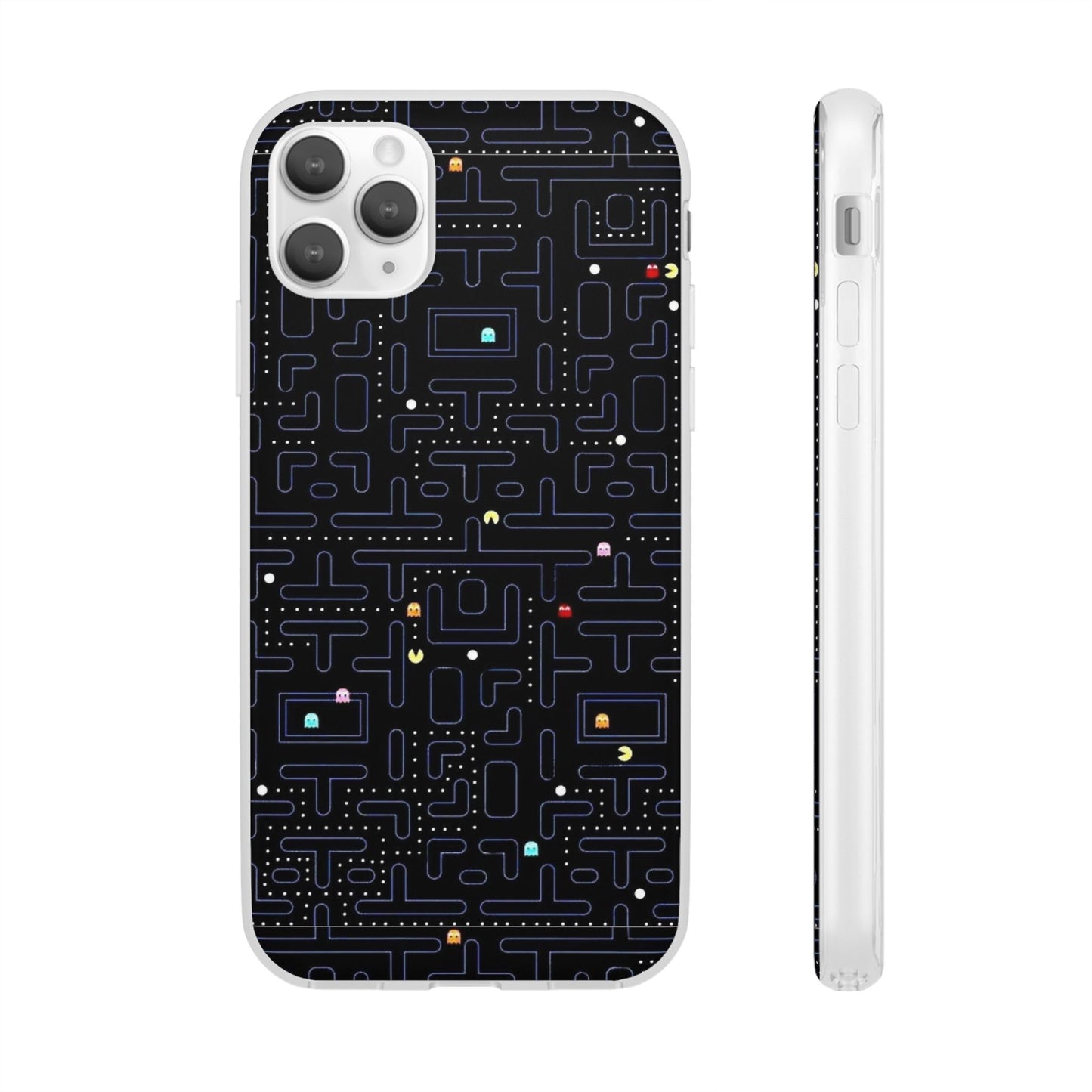 Retro Arcade Gaming TPU Phone Case, Fun Flexi Case, Gift for Gamers, Pac Man