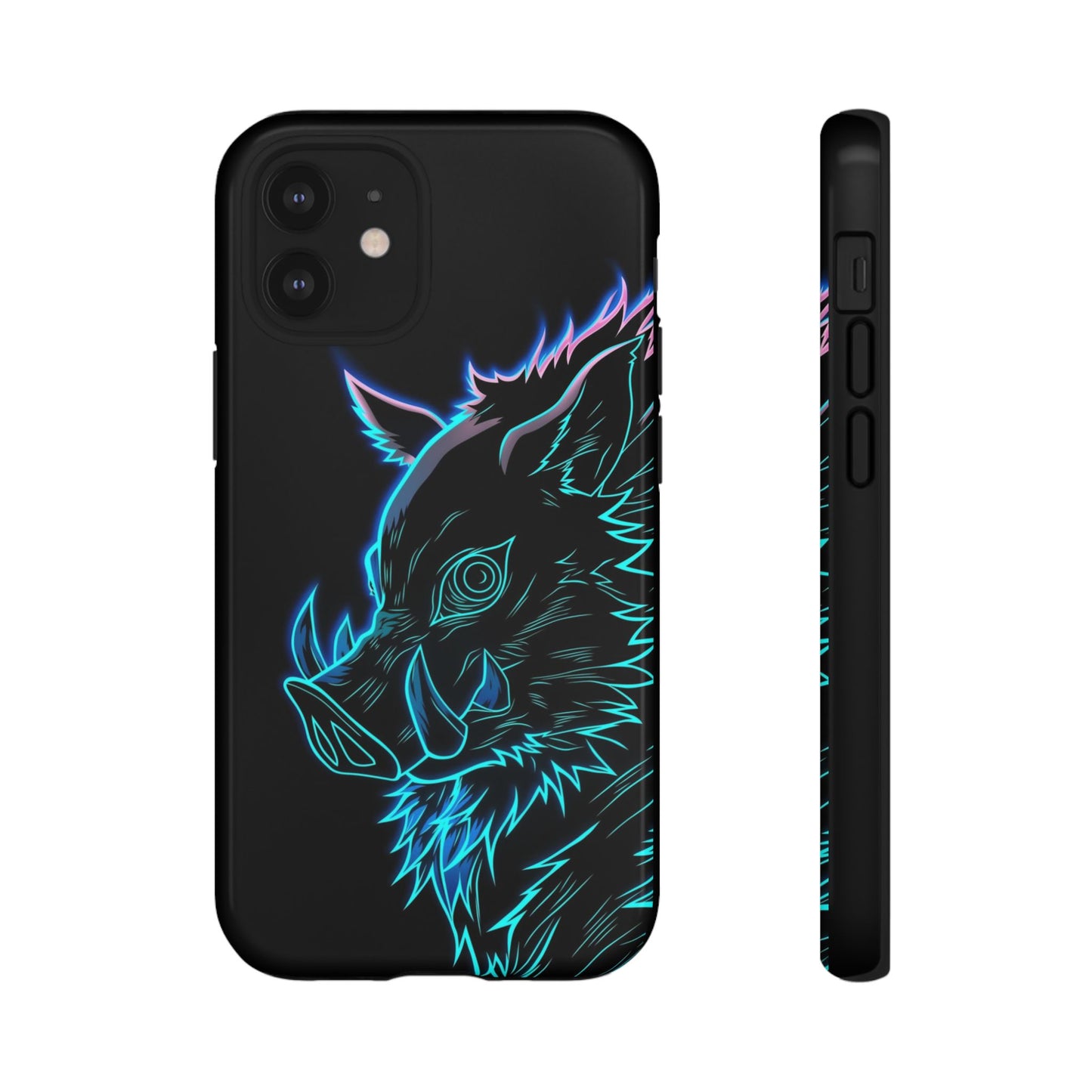 Tough Cases For iPhone, Galaxy, Anime Hashibira Beast Slayer Neon Design