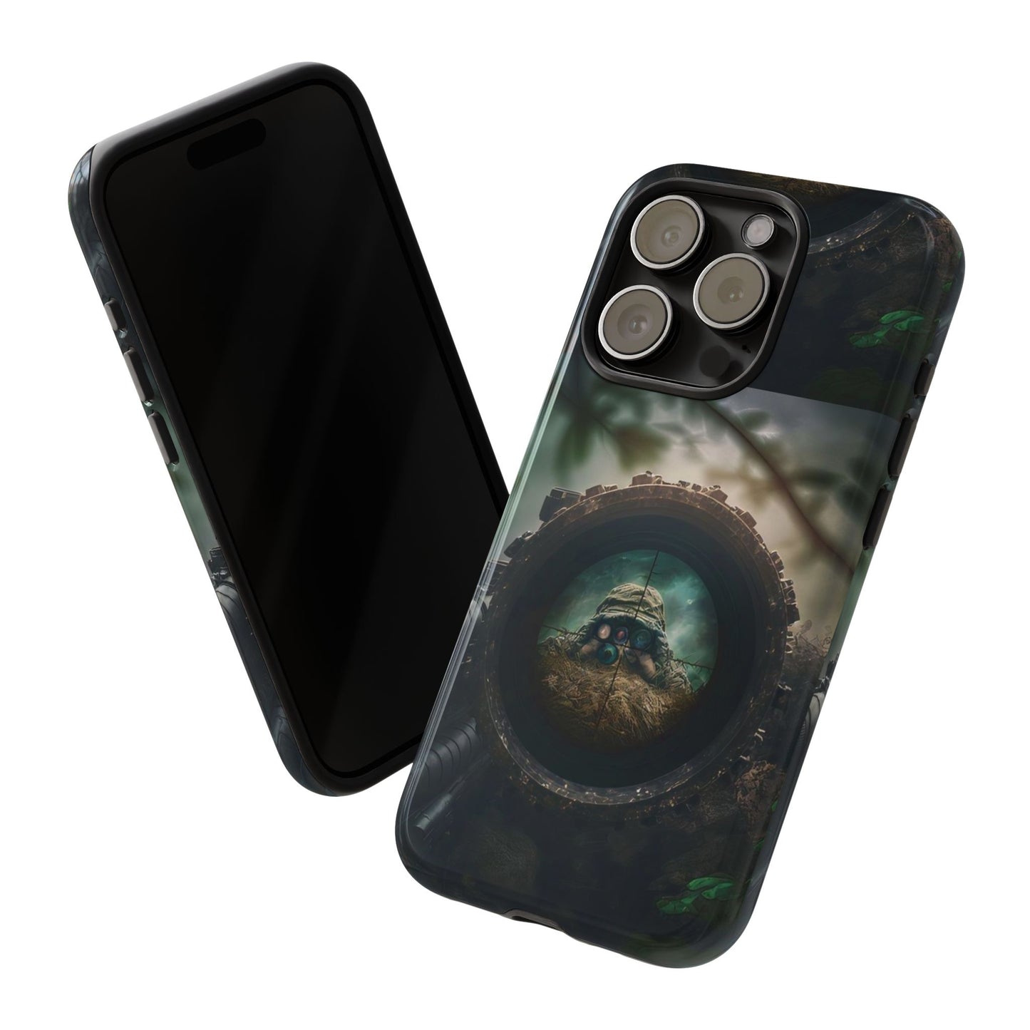 Sniper Scope Soldier Phone Case | Dual Layer Tough Cover  For iPhone