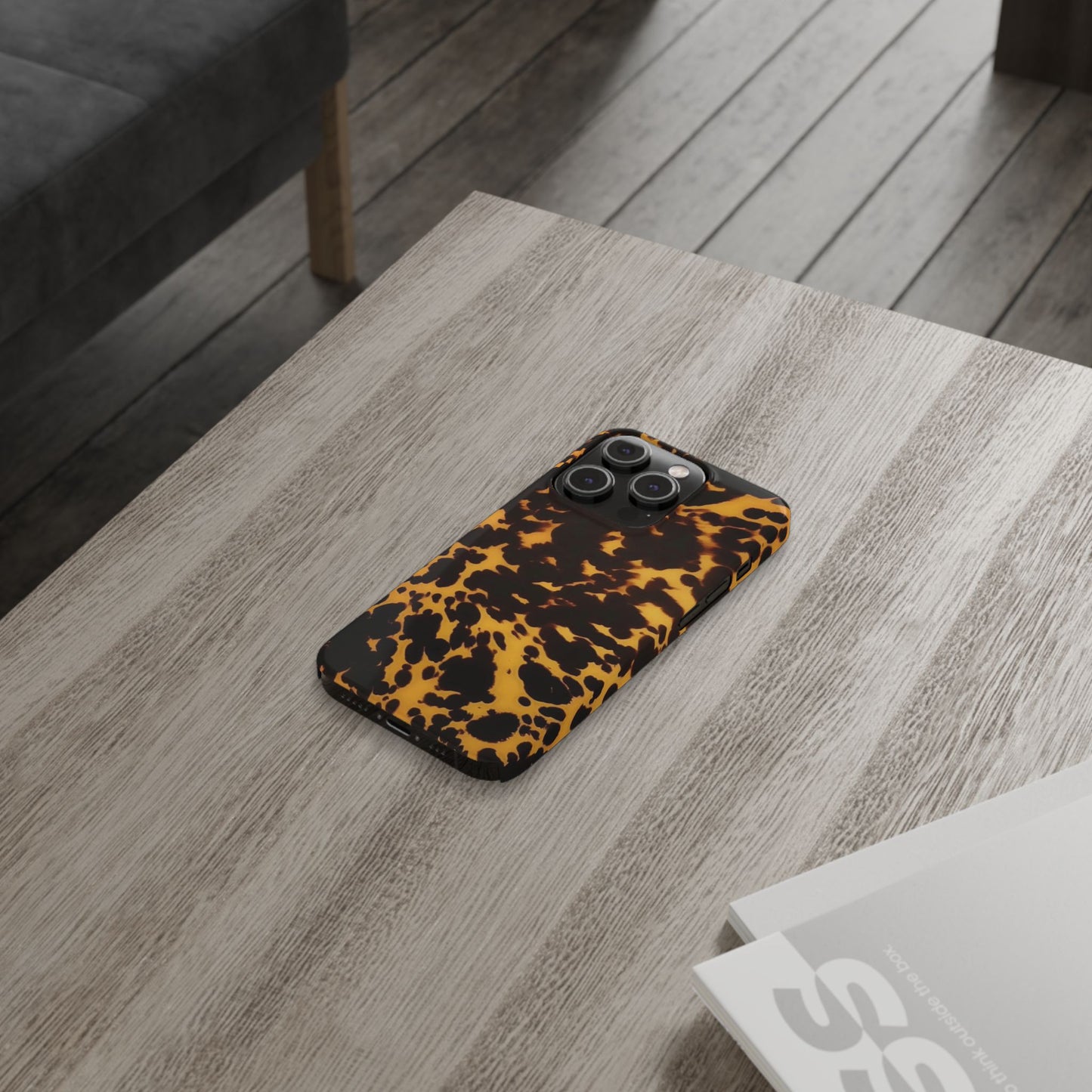 Two Tone Tortoiseshell iPhone Ultra Slim Cases, Glossy Finish