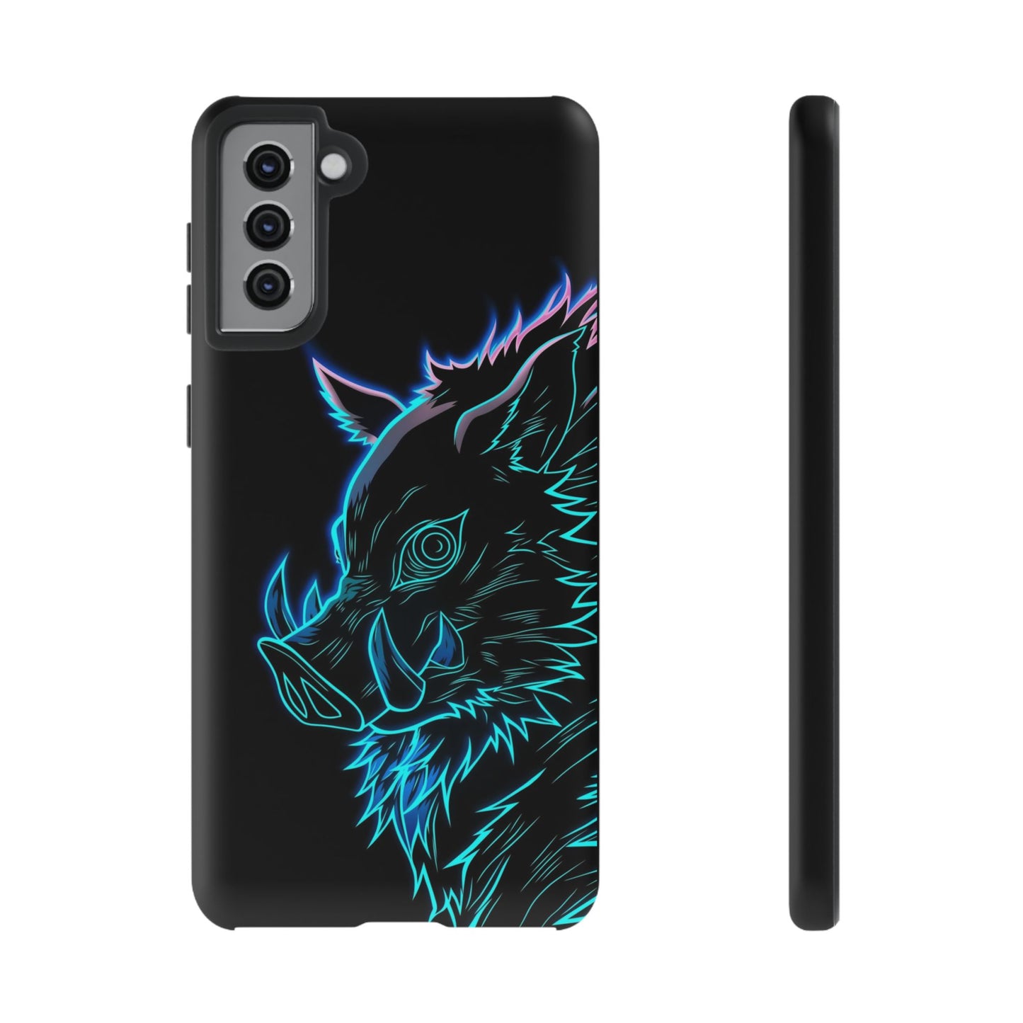 Tough Cases For iPhone, Galaxy, Anime Hashibira Beast Slayer Neon Design