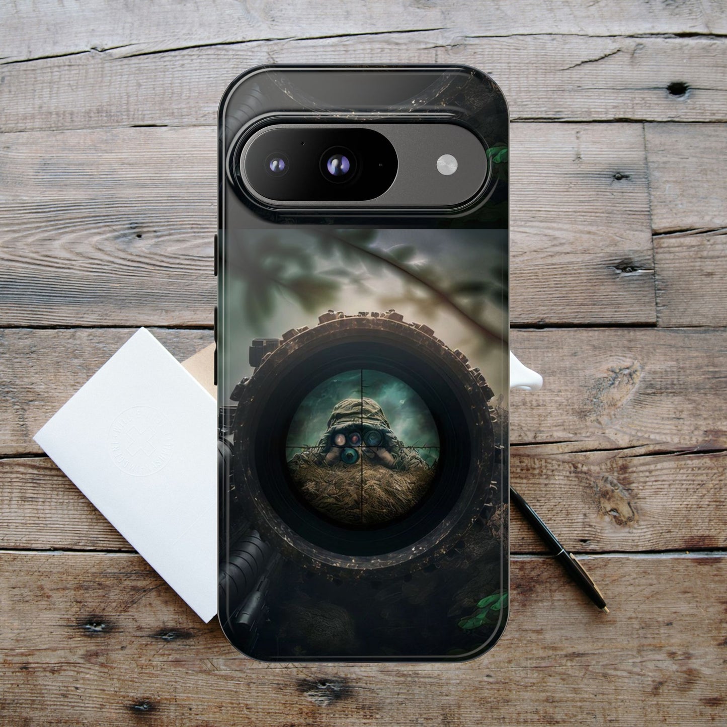 Sniper Scope Soldier Phone Case | Dual Layer Tough Cover  For iPhone