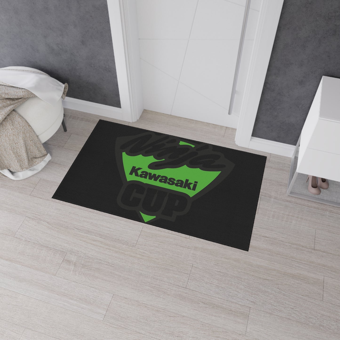 Motorsports Ninja Cup Kawasaki Floor mat | Motorcycle Garage Mat