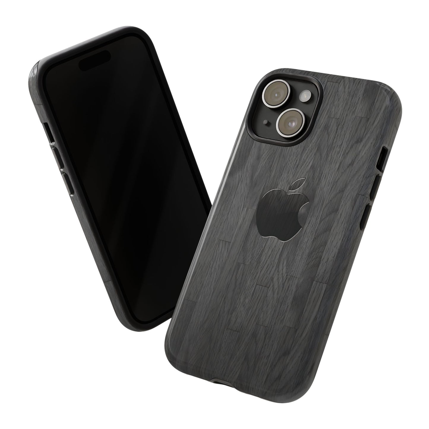 Tough Cases For iPhones, Gray Wood Color Rugged Phone Case