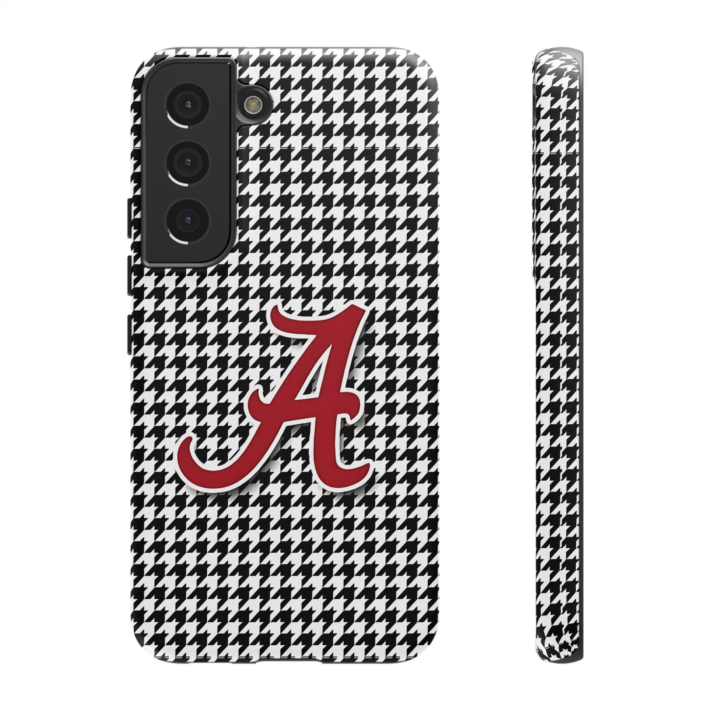Alabama Houndstooth Phone Case, Tough Cases, College RTR Fan Gear, Initial A