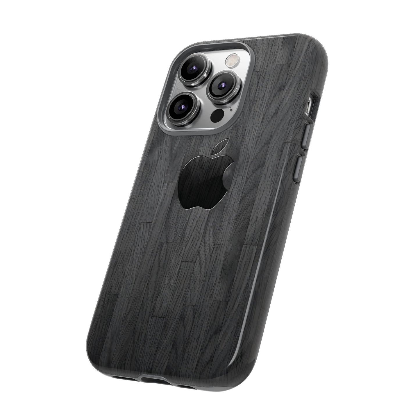 Tough Cases For iPhones, Gray Wood Color Rugged Phone Case