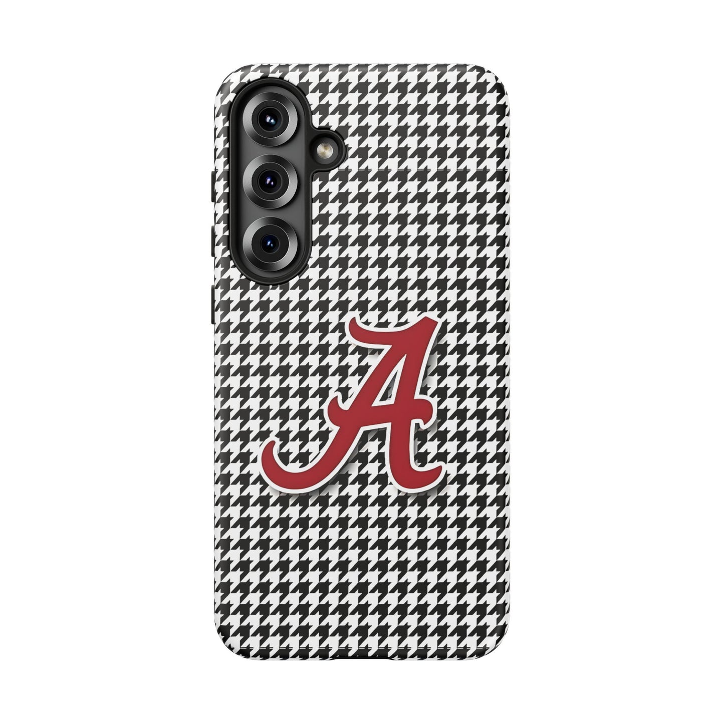 Alabama Houndstooth Phone Case, Tough Cases, College RTR Fan Gear, Initial A