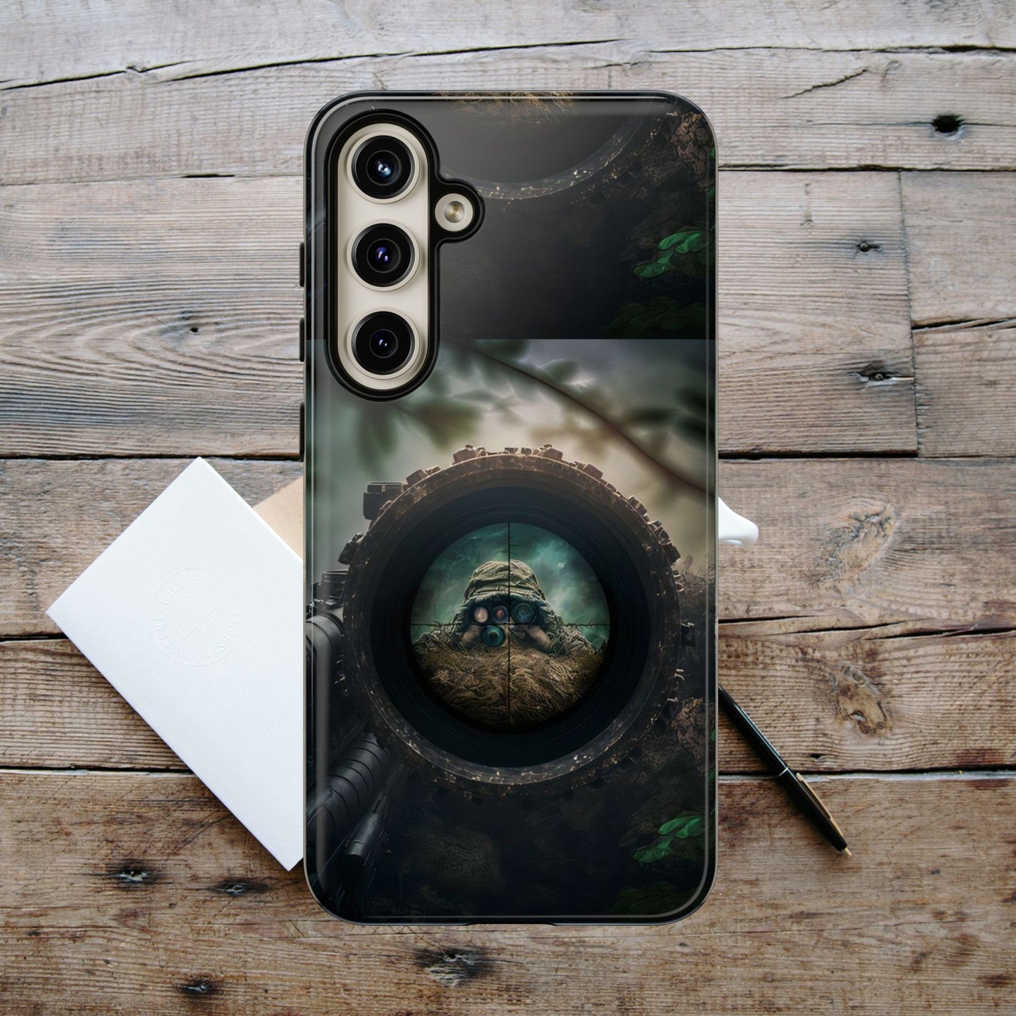 Sniper Scope Soldier Phone Case | Dual Layer Tough Cover  For iPhone