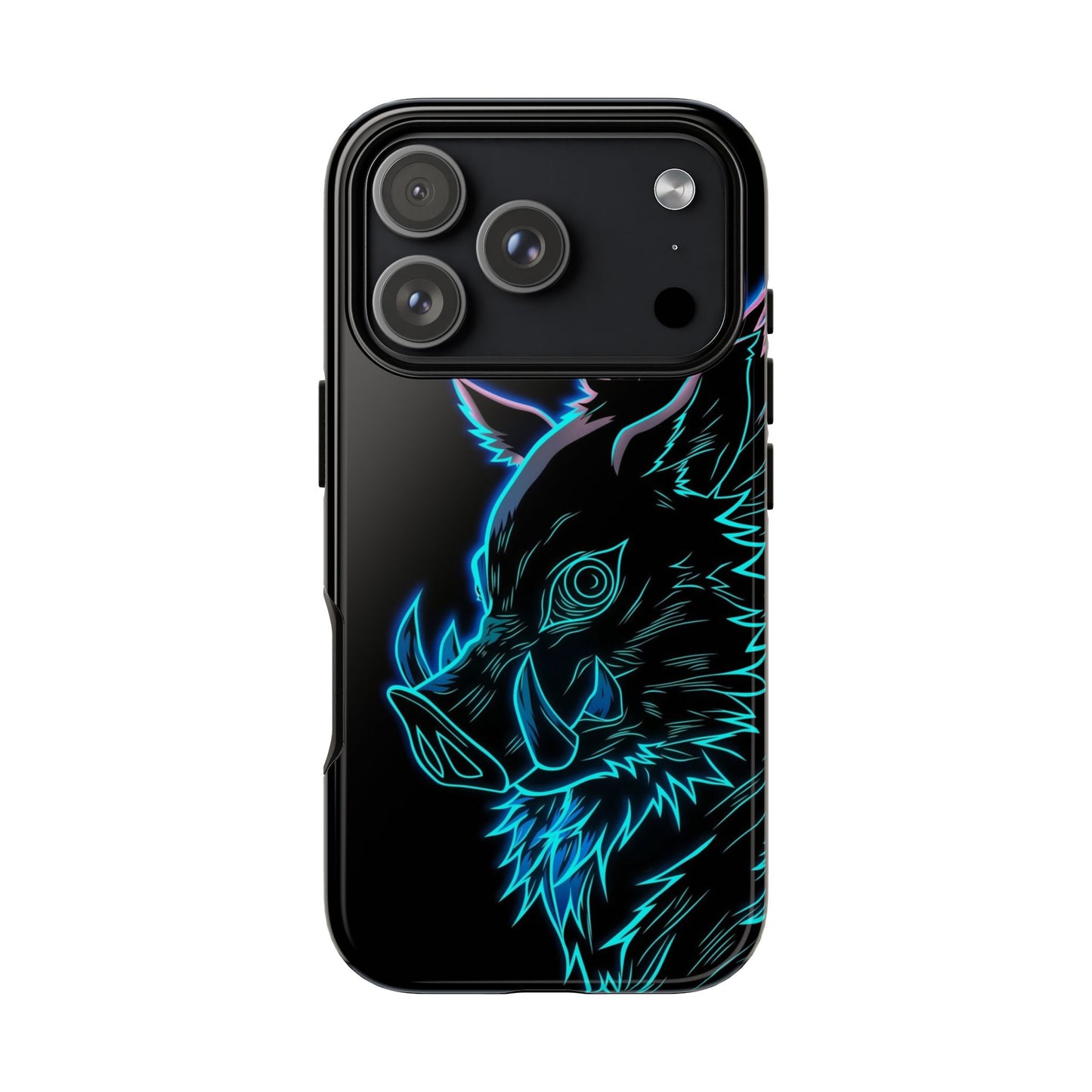 Tough Cases For iPhone, Galaxy, Anime Hashibira Beast Slayer Neon Design