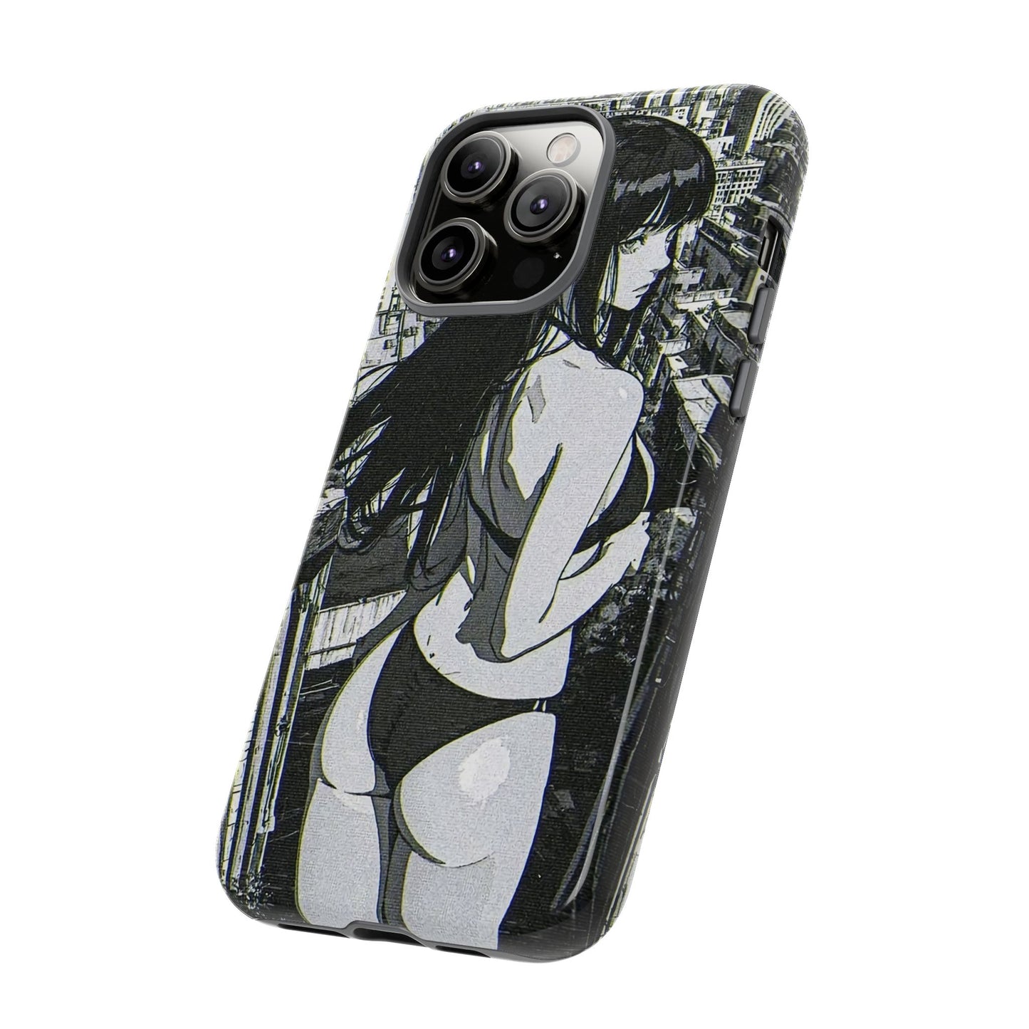 Tough Phone Case, Anime Manga Girl Bikini Design, iPhone, Galaxy, Google Pixel, Hentai Ecchi Art