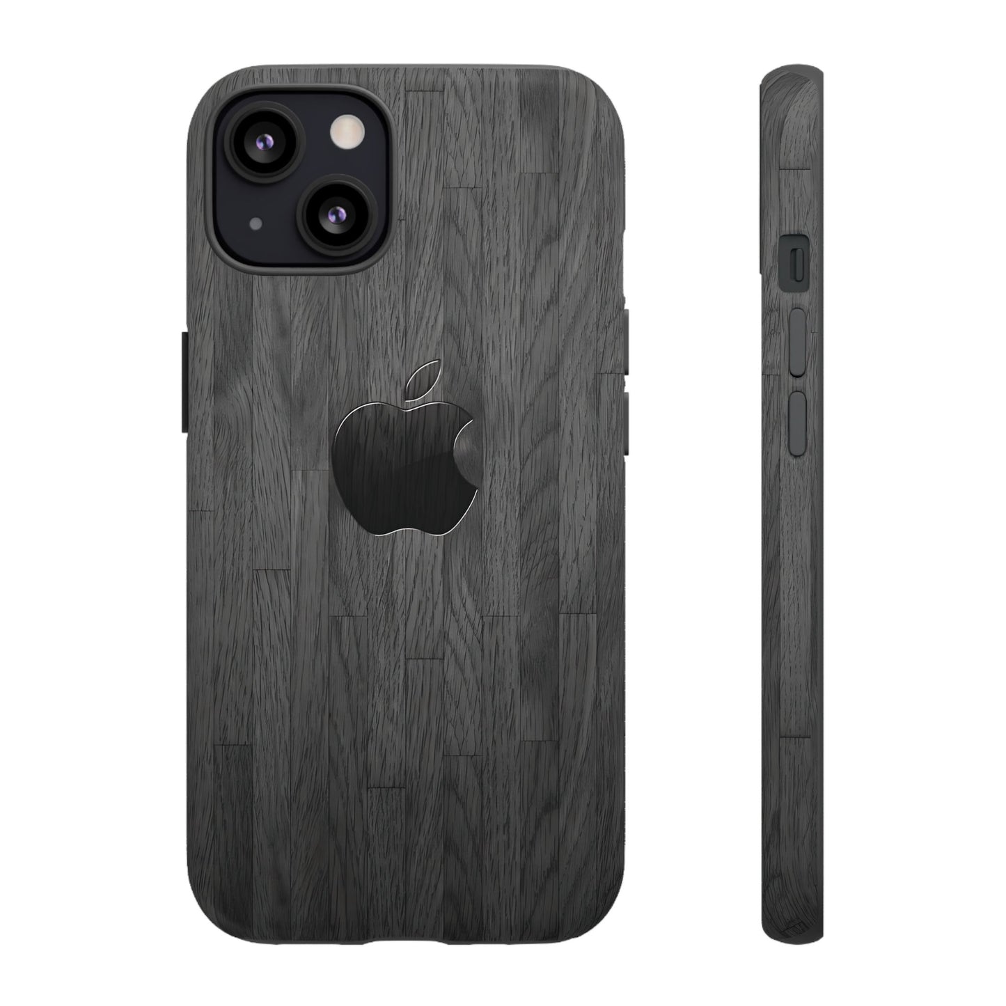 Tough Cases For iPhones, Gray Wood Color Rugged Phone Case