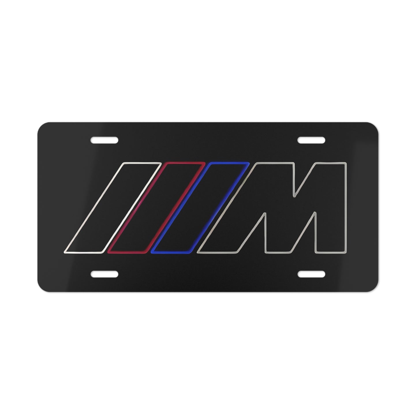 Black M Series Front License Plate, Compatible With BMW Show Tags (Vanity)