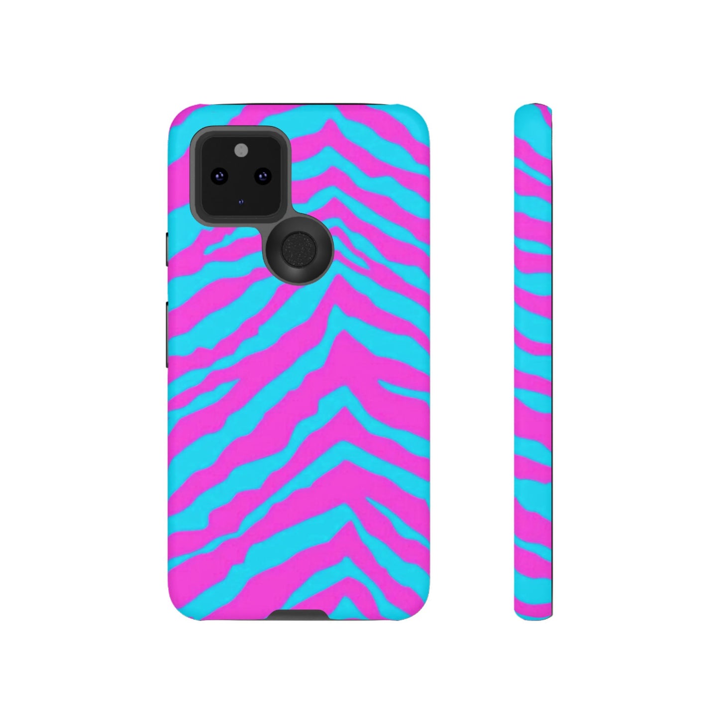 Animal Print Hot Pink And Teal Tough Case for iPhone, Galaxy and Google Pixel