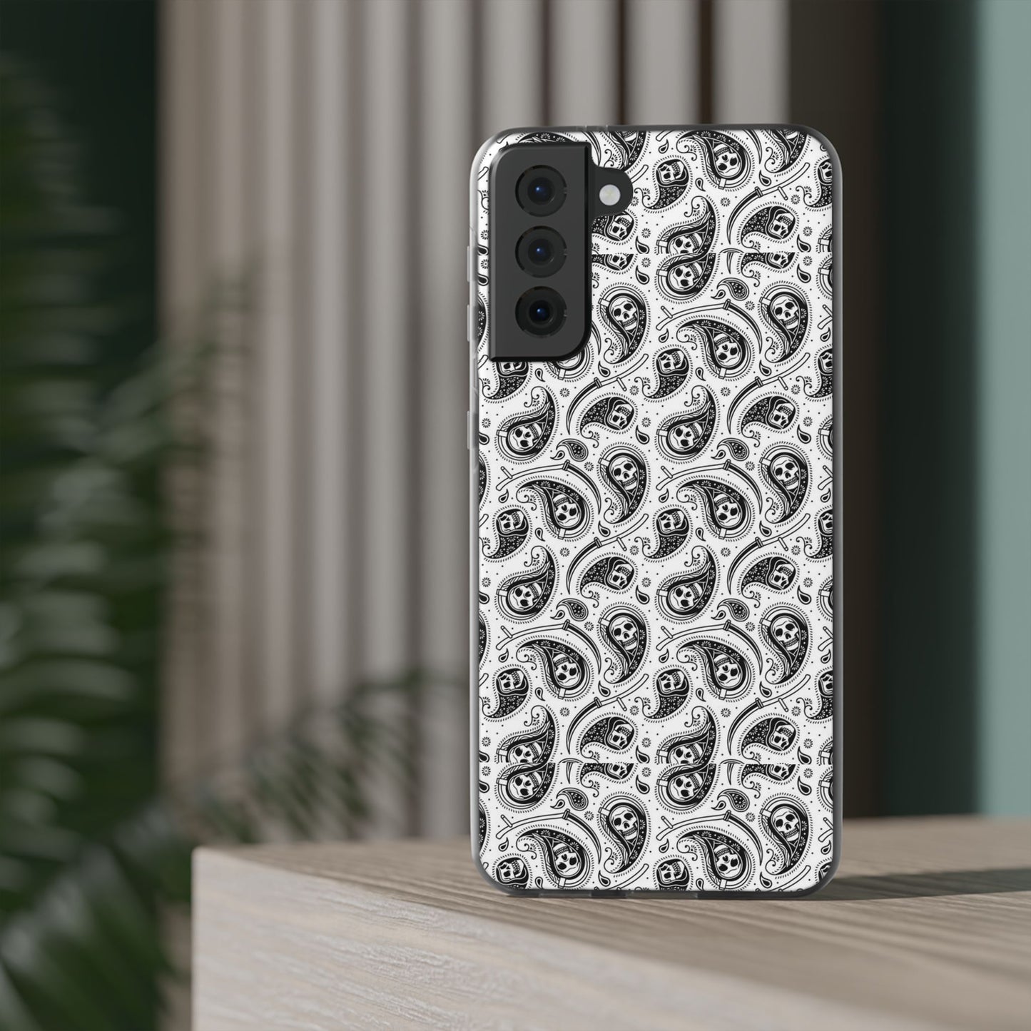 Skull Paisley Pattern Phone Case TPU Soft Flexi Case for iPhones