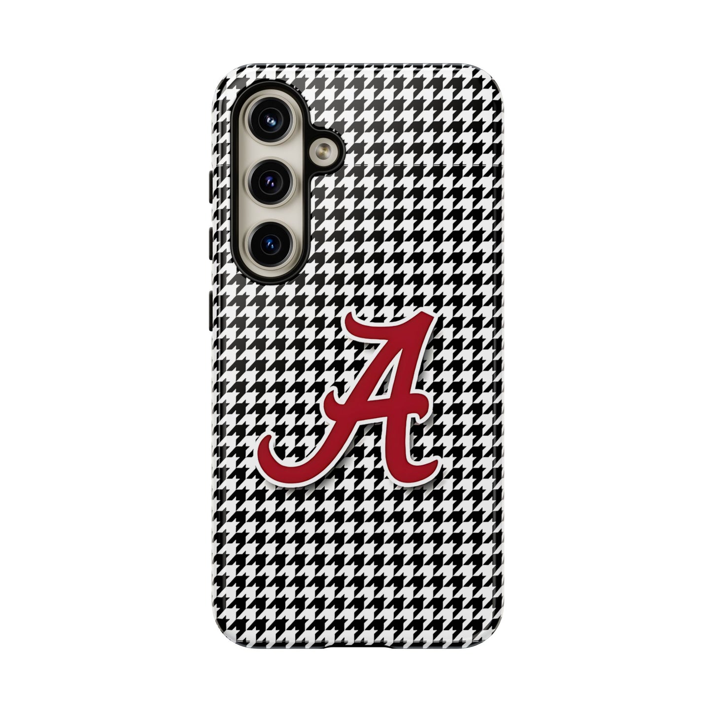 Alabama Houndstooth Phone Case, Tough Cases, College RTR Fan Gear, Initial A