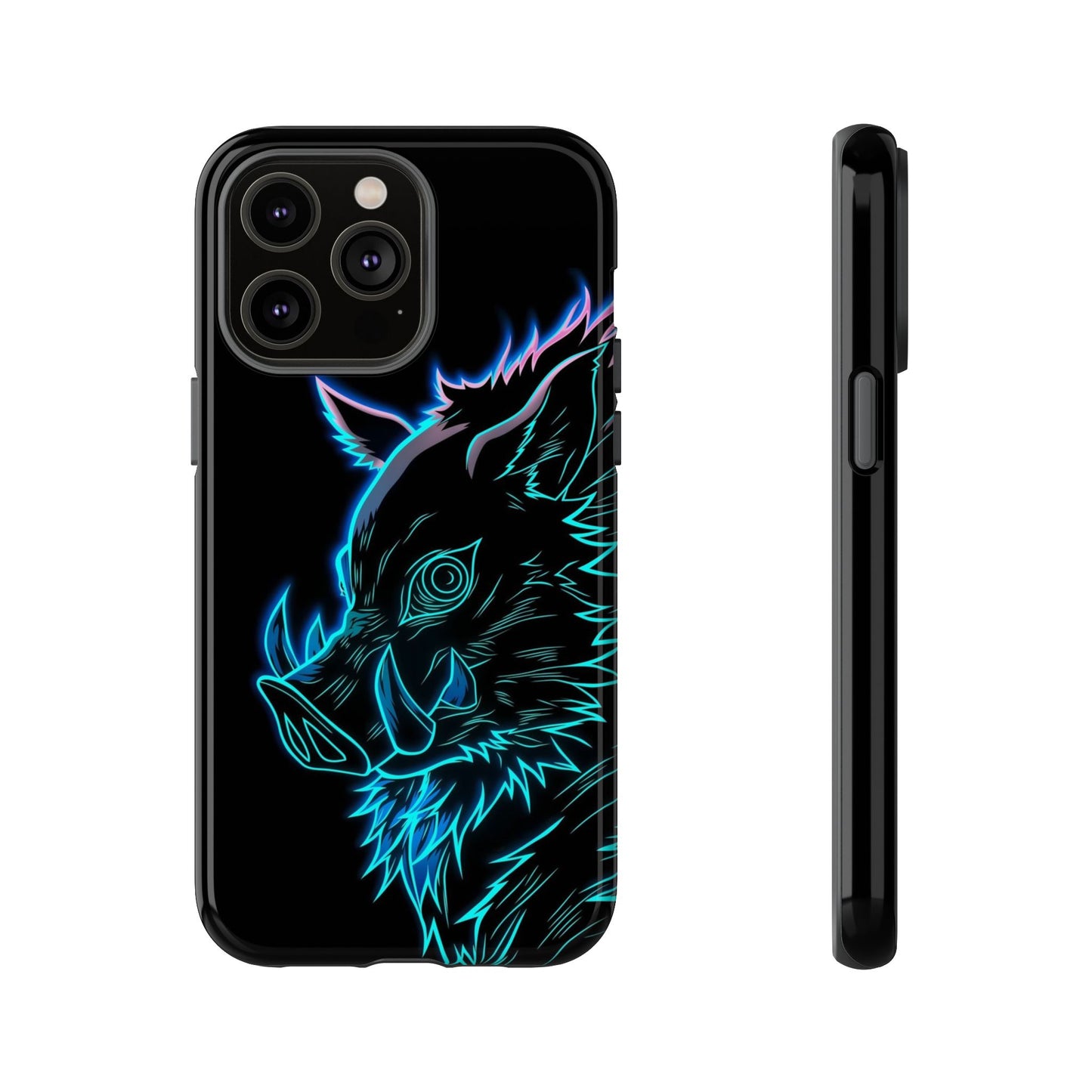 Tough Cases For iPhone, Galaxy, Anime Hashibira Beast Slayer Neon Design