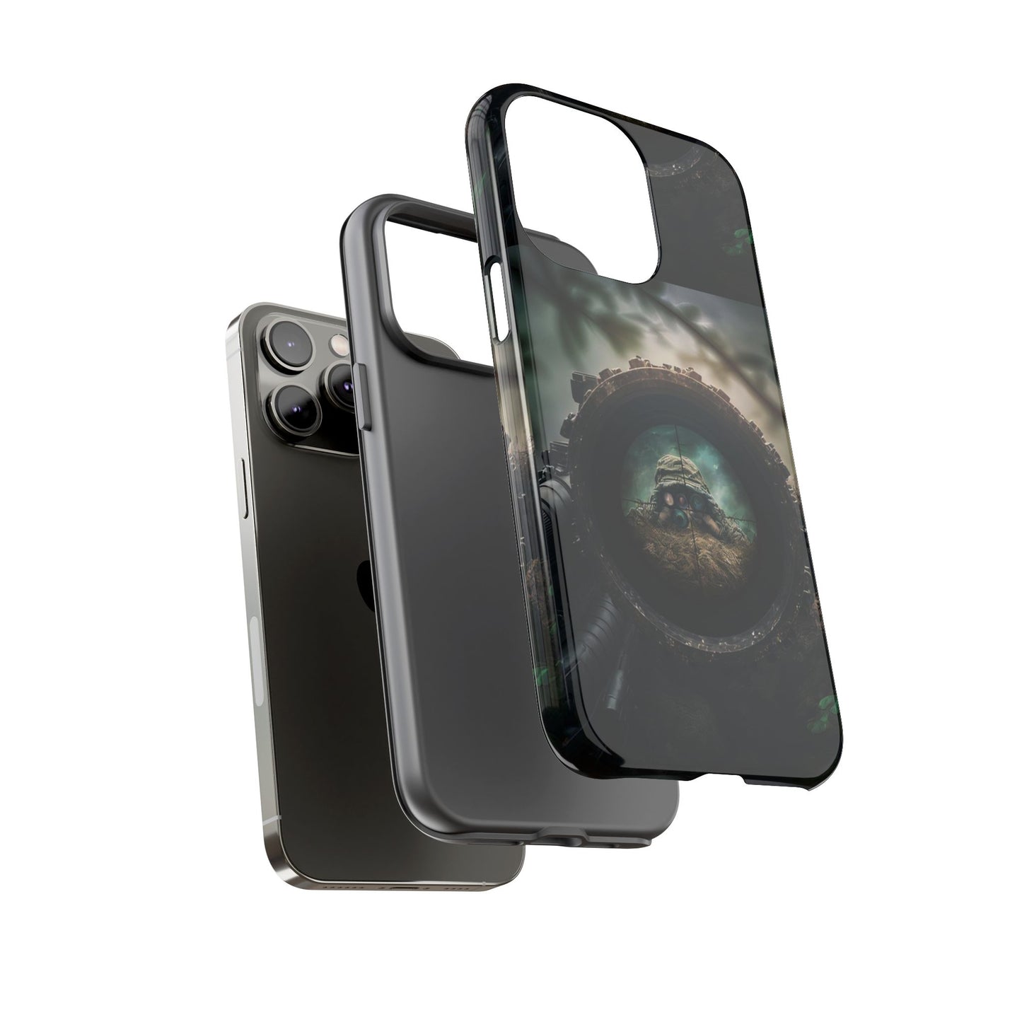 Sniper Scope Soldier Phone Case | Dual Layer Tough Cover  For iPhone