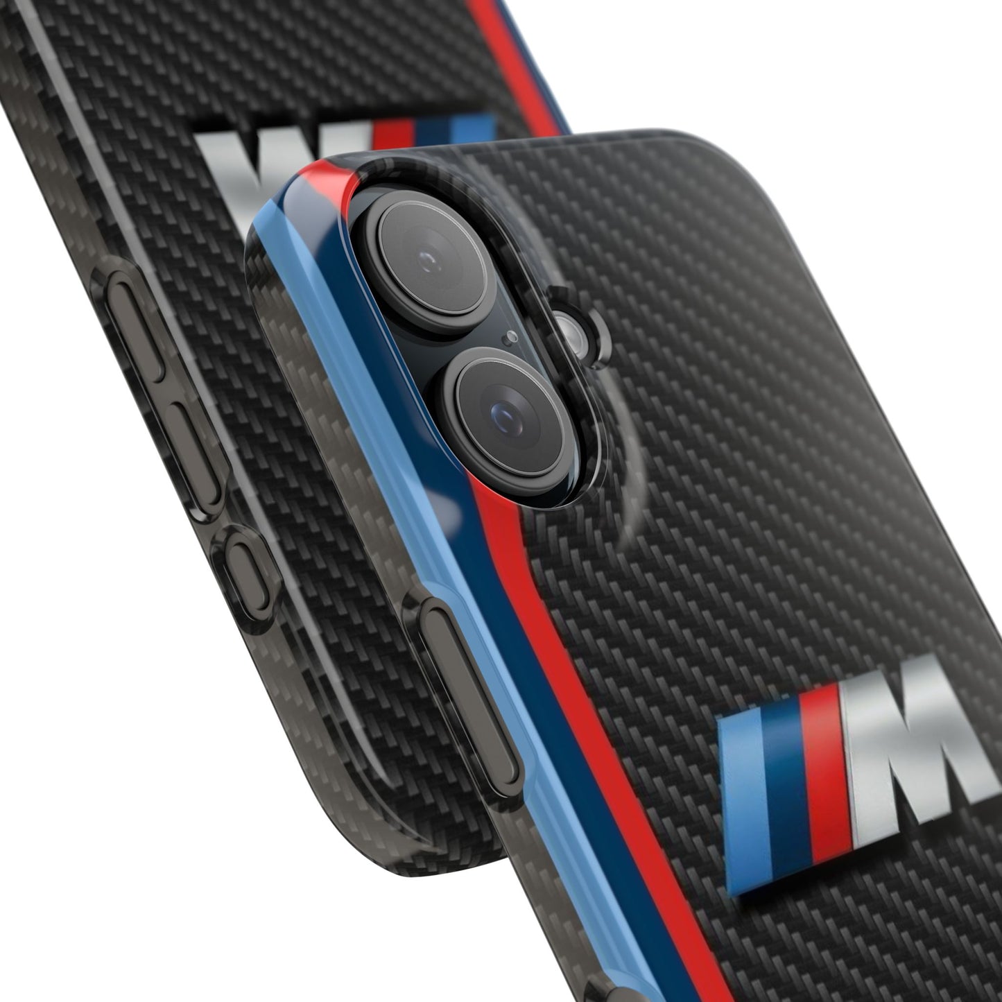 Black iPhone Slim Case, Blue And Red Stripes, BMW M Series