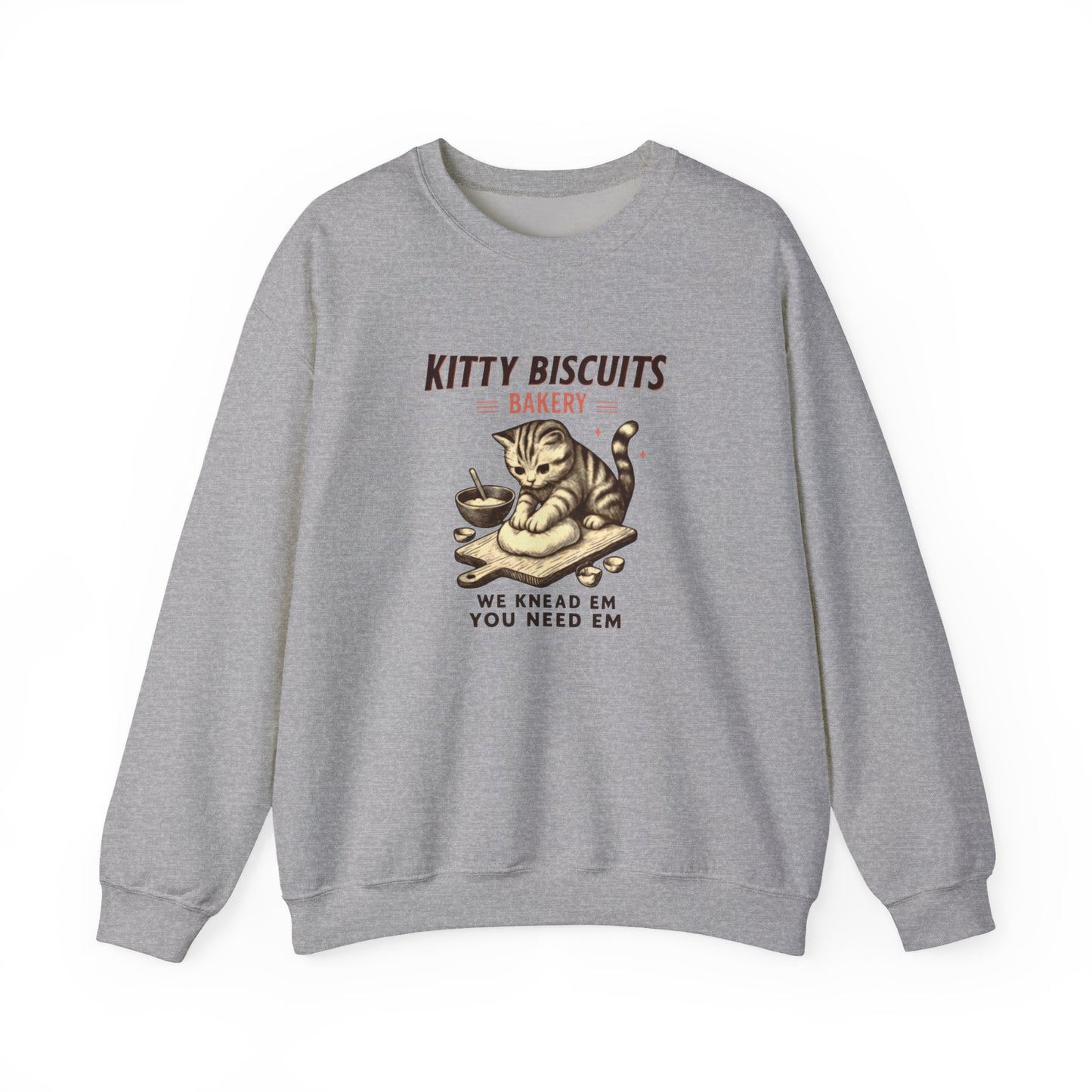 Kitty Biscuits Bakery Unisex Heavy Blend™ Crewneck Sweatshirt, Cozy Gift Idea