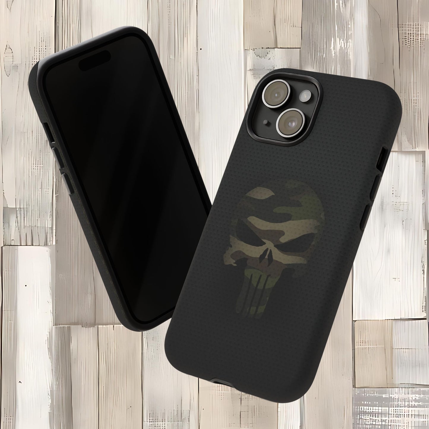 Camo Green Tough Case For iPhone, Samsung Galaxy, Jake Skull Punisher Graphic
