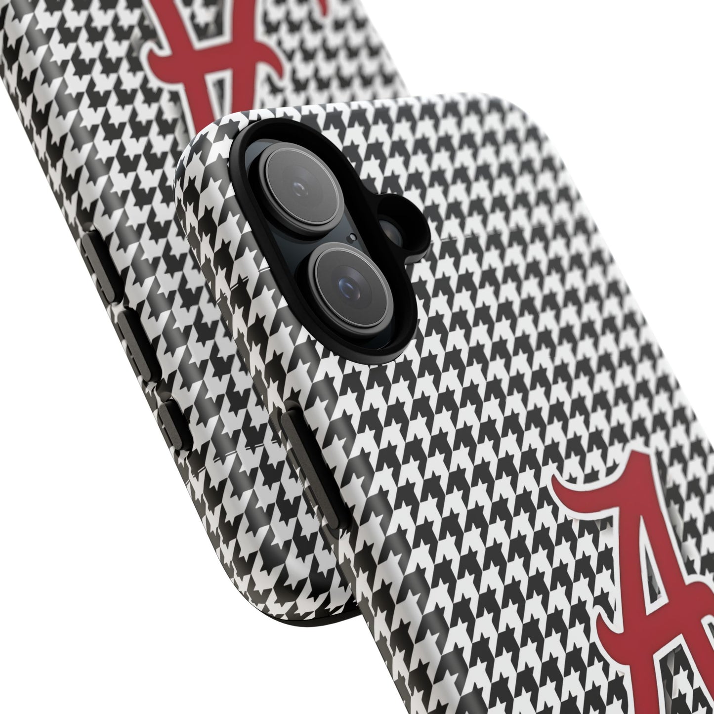Alabama Houndstooth Phone Case, Tough Cases, College RTR Fan Gear, Initial A
