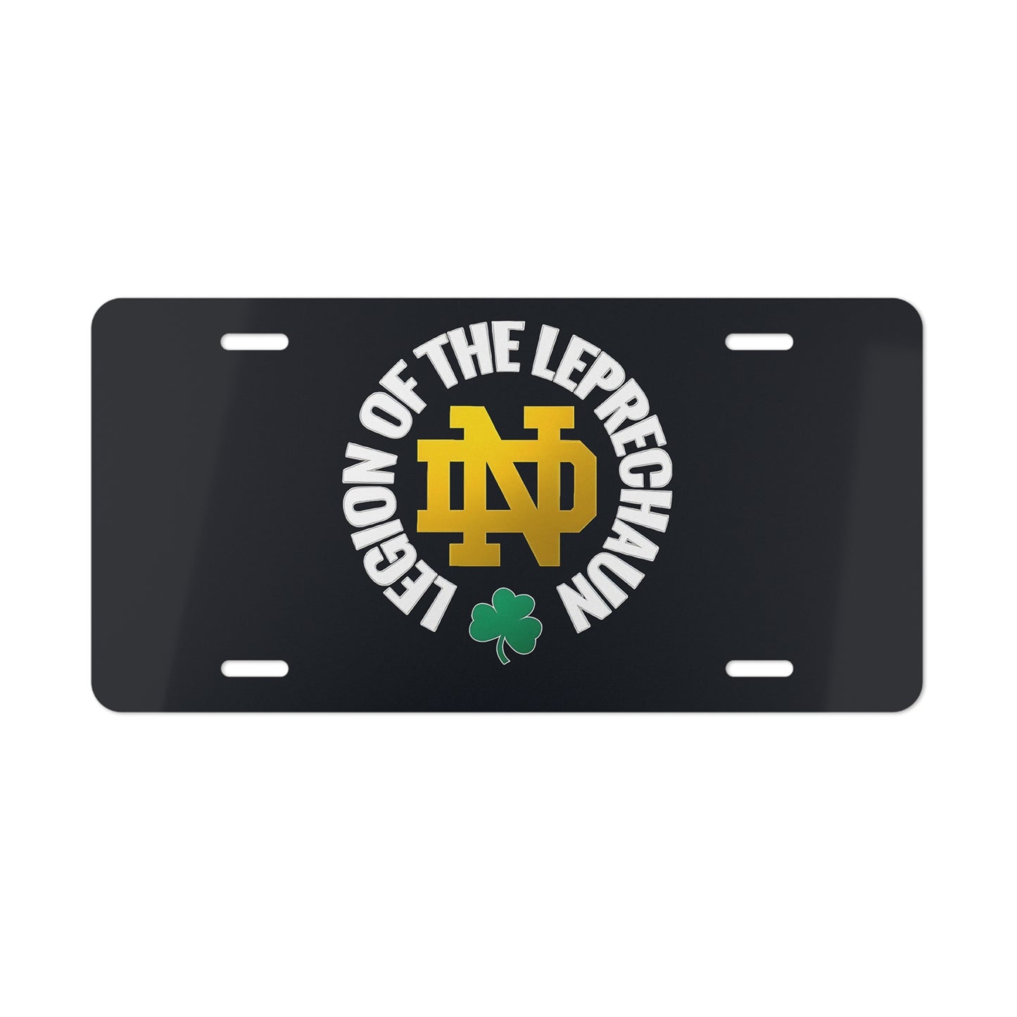 The Legion Of The Leprechaun Vanity Front License Plate, South Bend Indiana