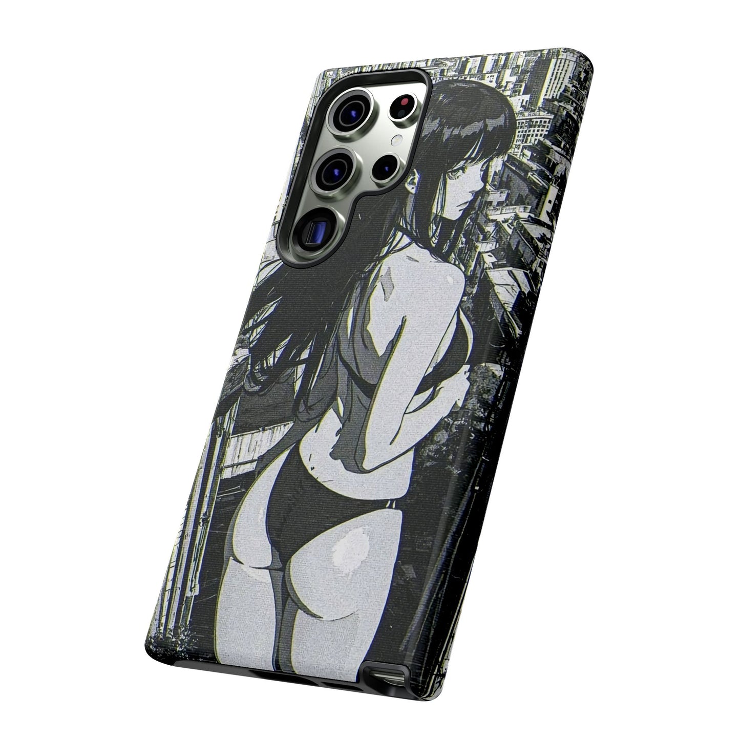 Tough Phone Case, Anime Manga Girl Bikini Design, iPhone, Galaxy, Google Pixel, Hentai Ecchi Art