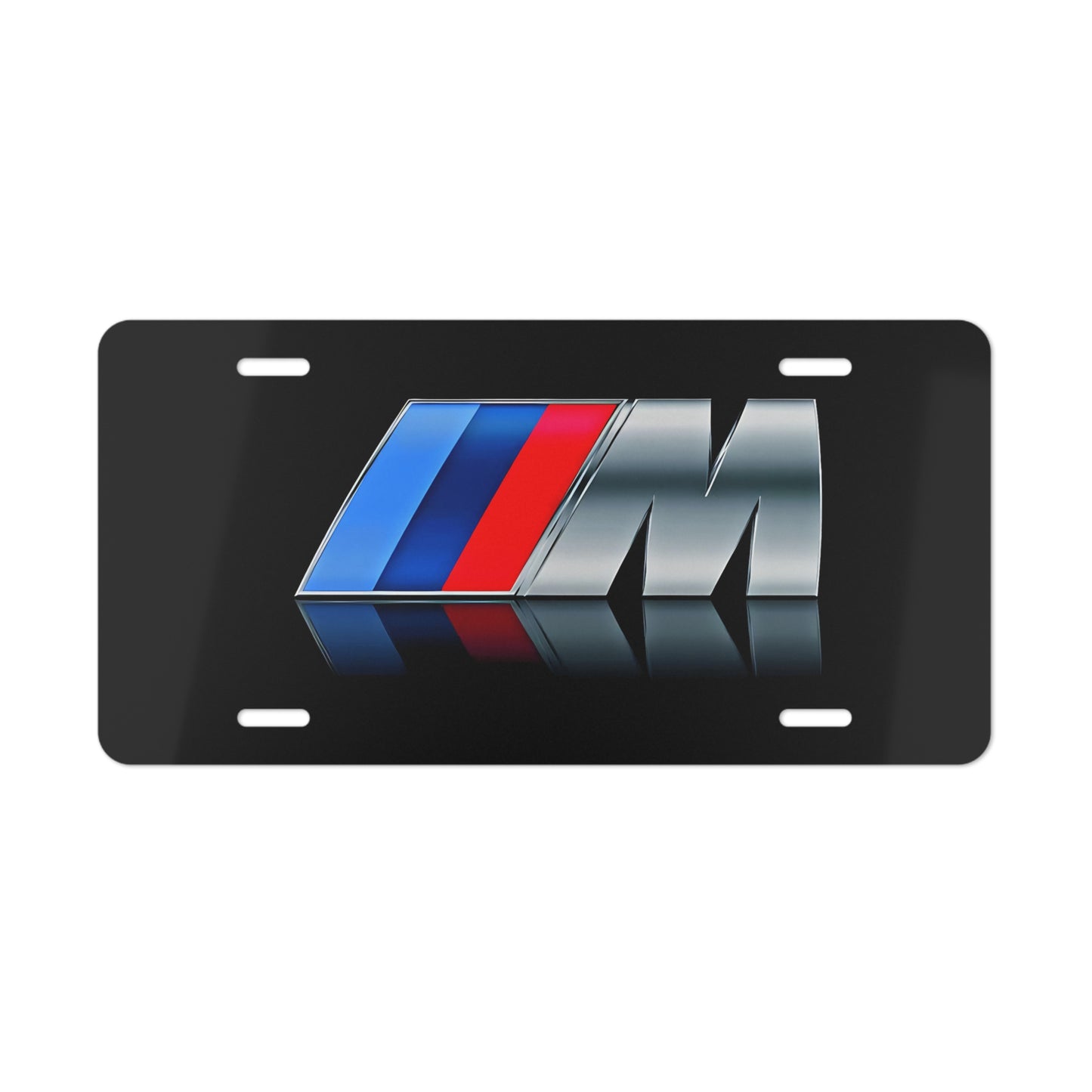 Compatible With BMW Cars, Black M Series Front License Plate, Show Tags (Vanity)