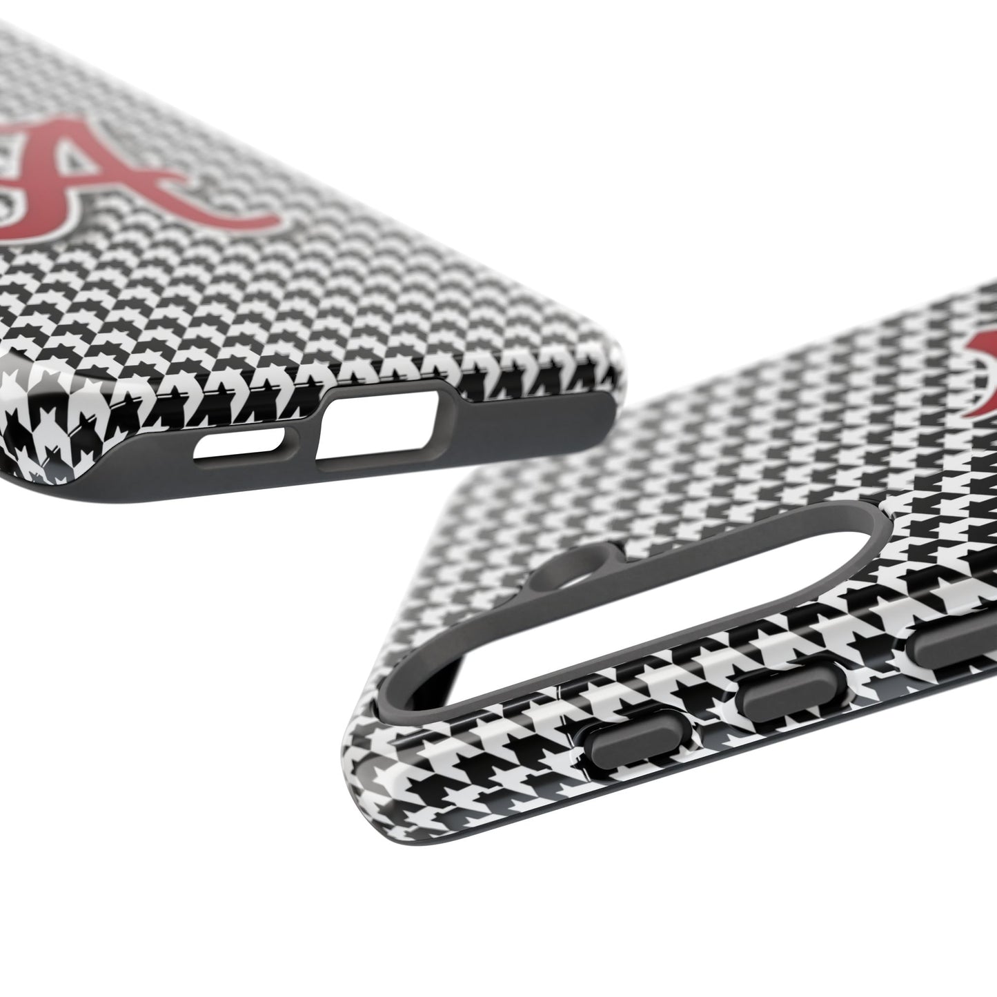 Alabama Houndstooth Phone Case, Tough Cases, College RTR Fan Gear, Initial A