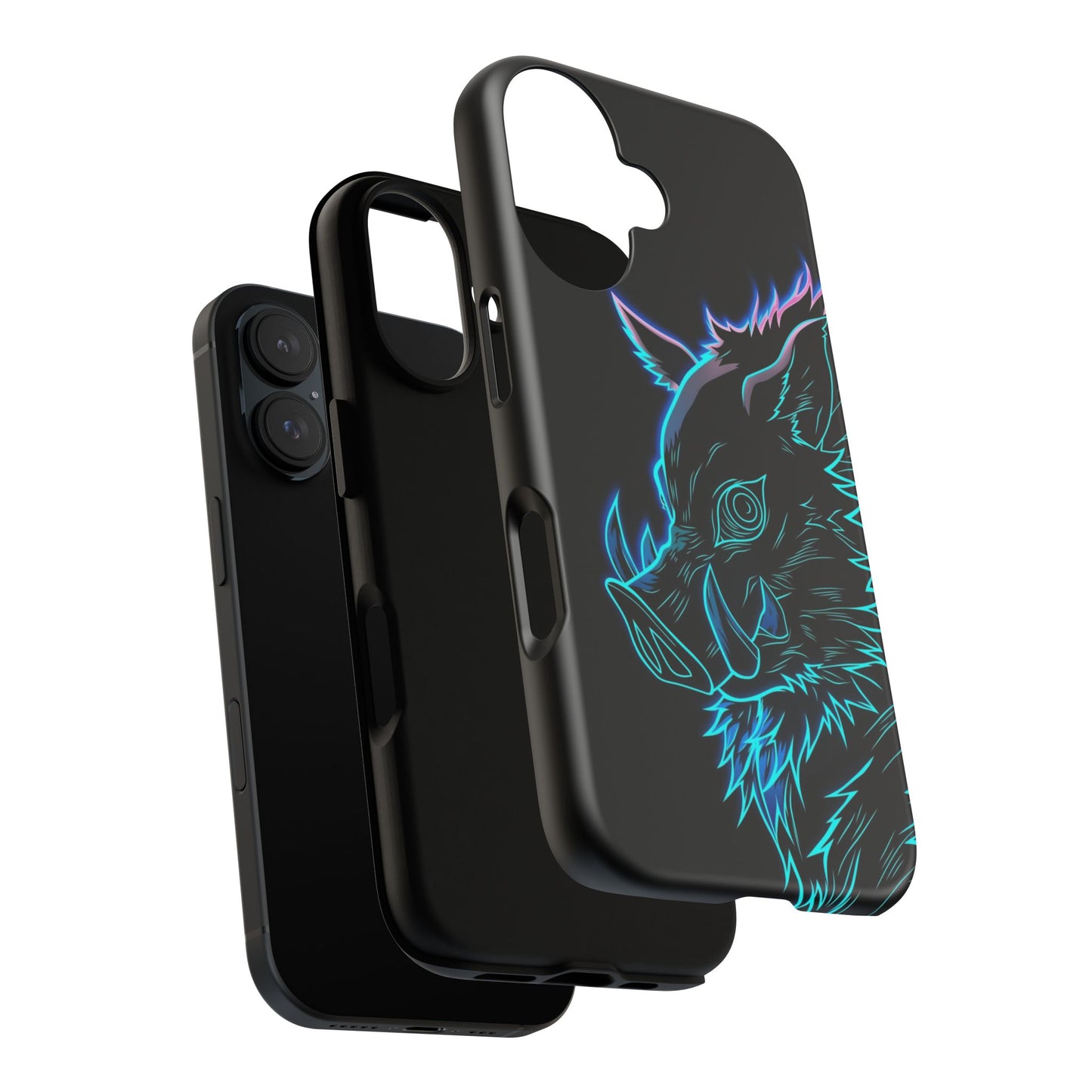 Tough Cases For iPhone, Galaxy, Anime Hashibira Beast Slayer Neon Design
