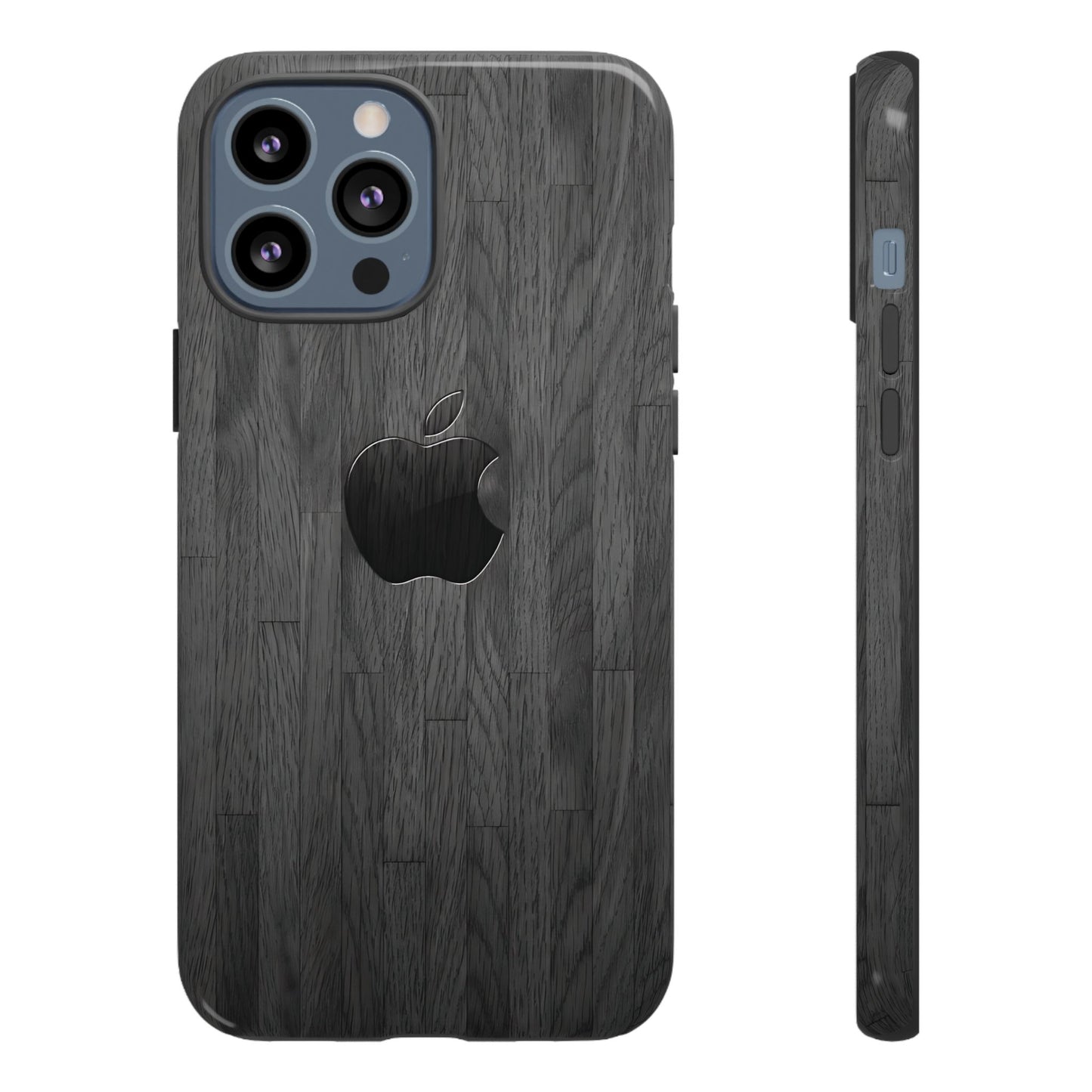 Tough Cases For iPhones, Gray Wood Color Rugged Phone Case