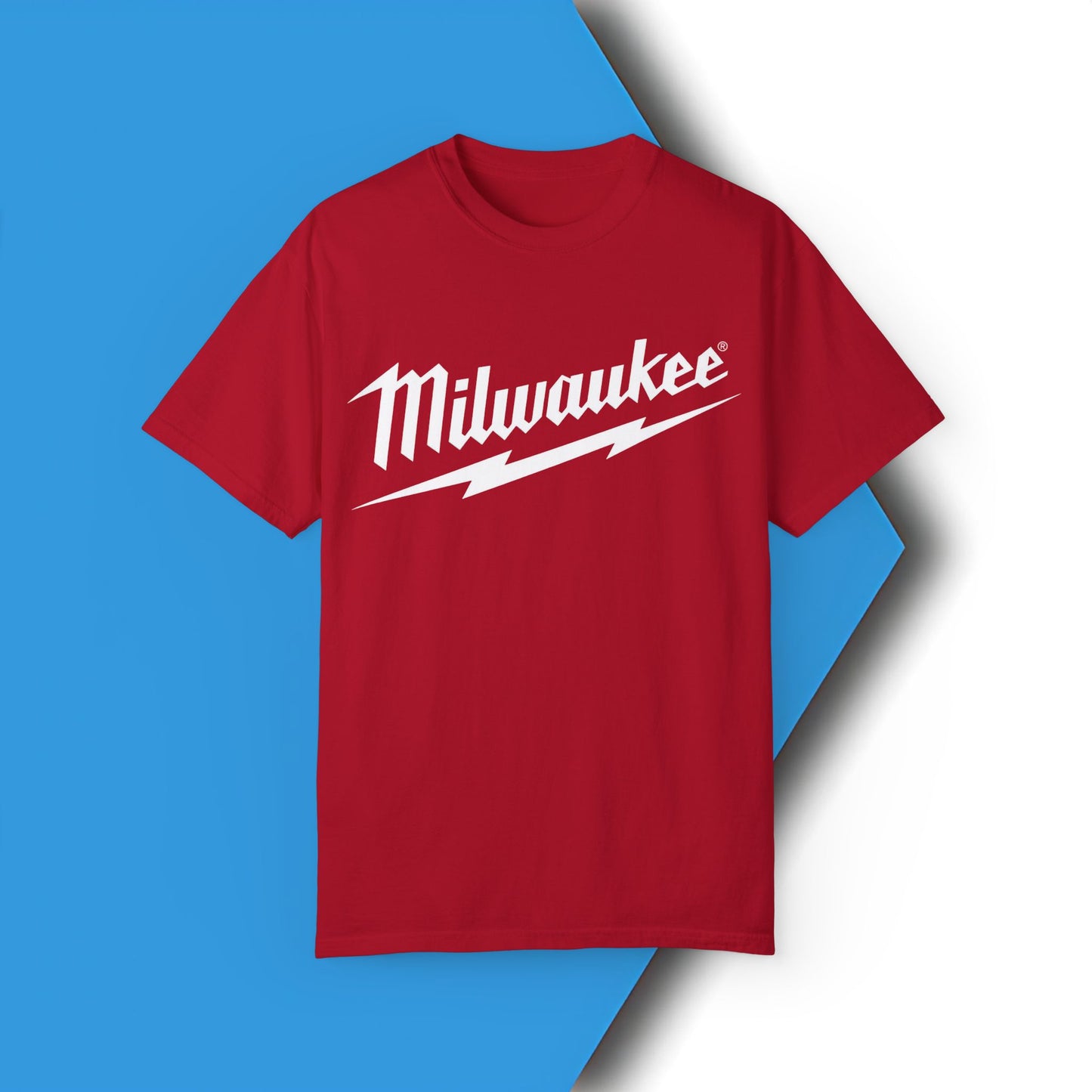 Milwaukee Tools Red Garment Dyed T-shirt "Low Maintenance Easily Turned On Tee"