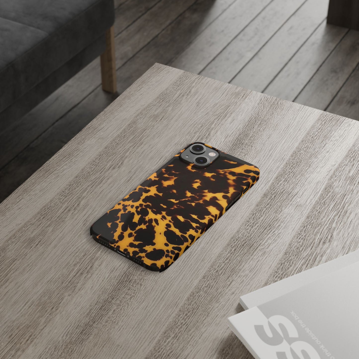 Two Tone Tortoiseshell iPhone Ultra Slim Cases, Glossy Finish