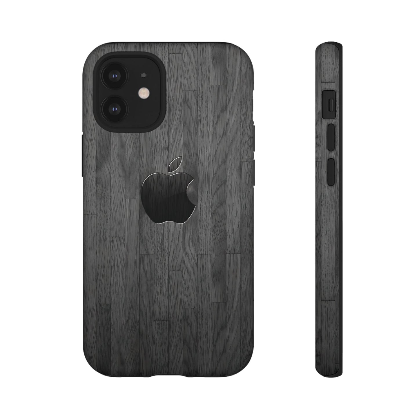 Tough Cases For iPhones, Gray Wood Color Rugged Phone Case