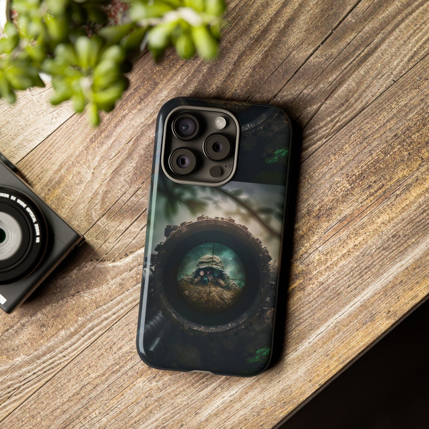 Sniper Scope Soldier Phone Case | Dual Layer Tough Cover  For iPhone
