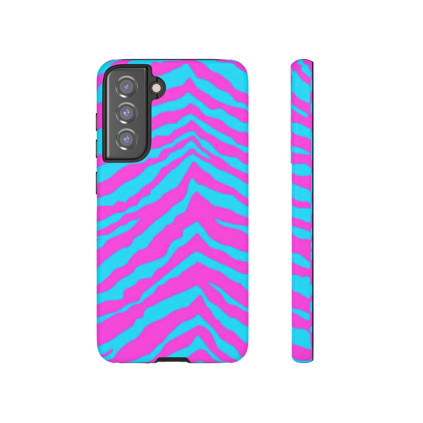 Animal Print Hot Pink And Teal Tough Case for iPhone, Galaxy and Google Pixel