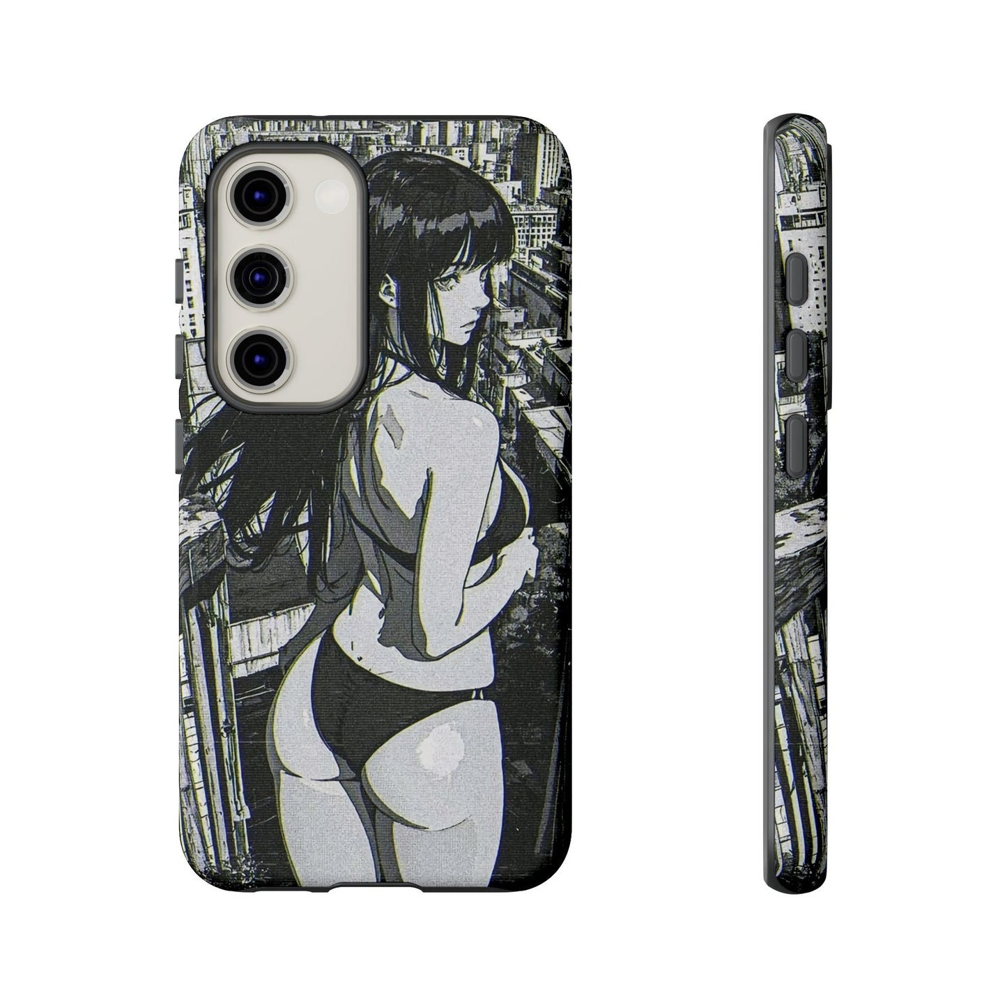 Tough Phone Case, Anime Manga Girl Bikini Design, iPhone, Galaxy, Google Pixel, Hentai Ecchi Art