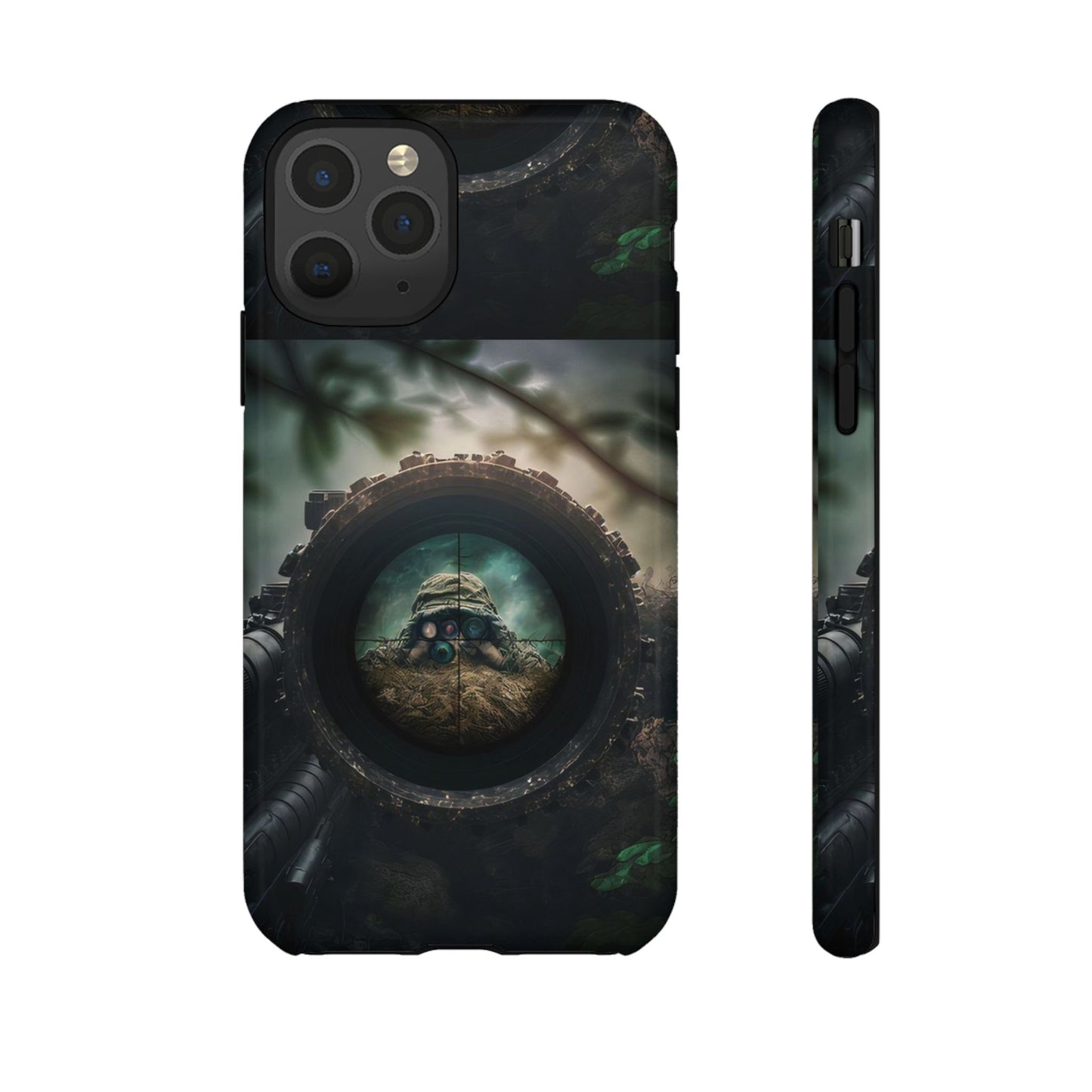 Sniper Scope Soldier Phone Case | Dual Layer Tough Cover  For iPhone